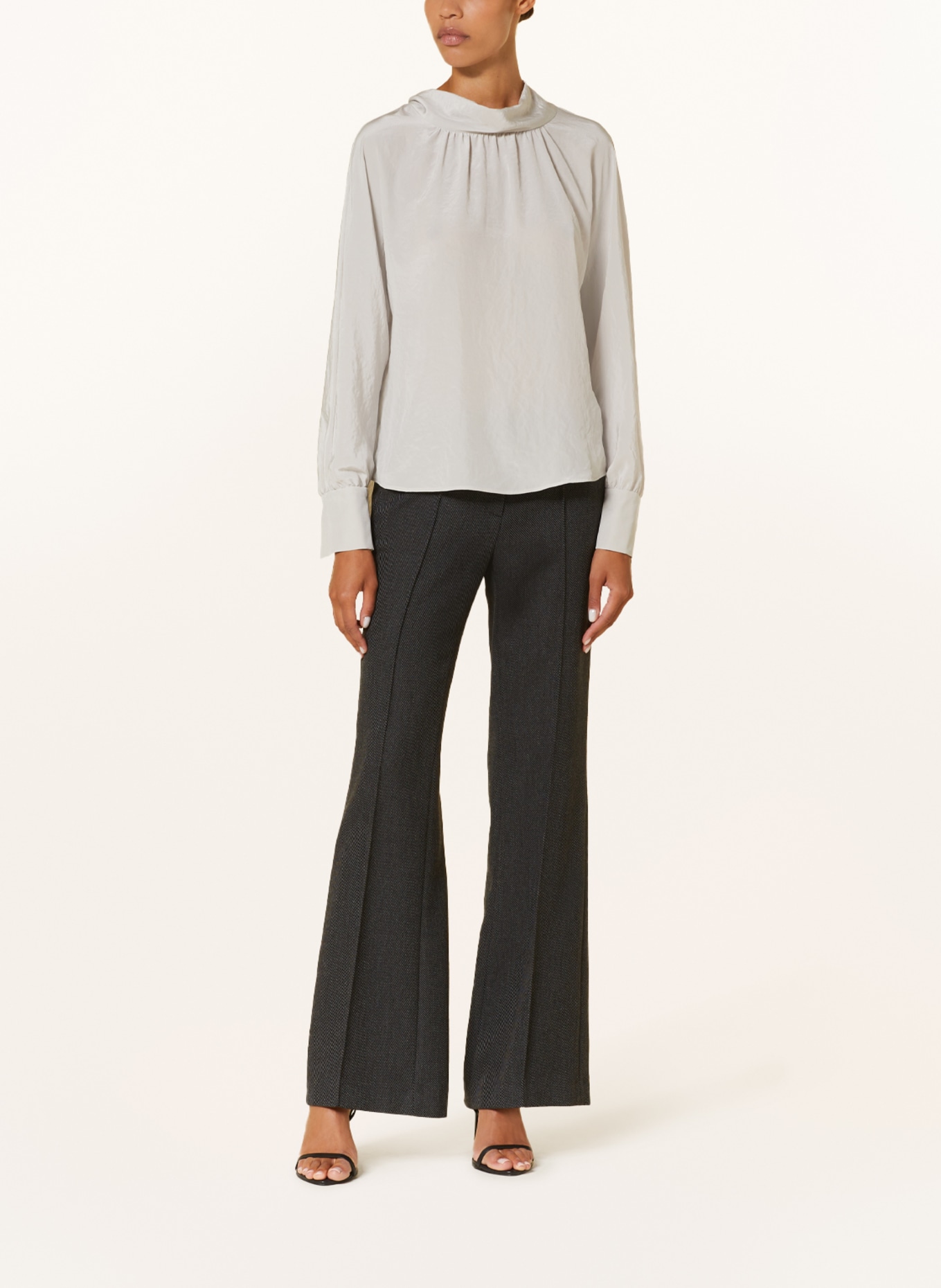 LUISA CERANO Bow-tie blouse, Color: LIGHT GRAY (Image 2)