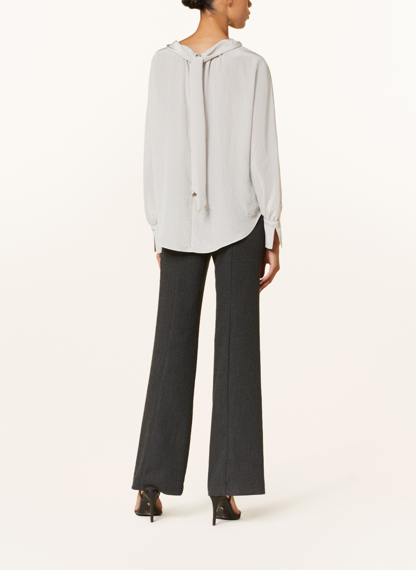 LUISA CERANO Bow-tie blouse, Color: LIGHT GRAY (Image 3)