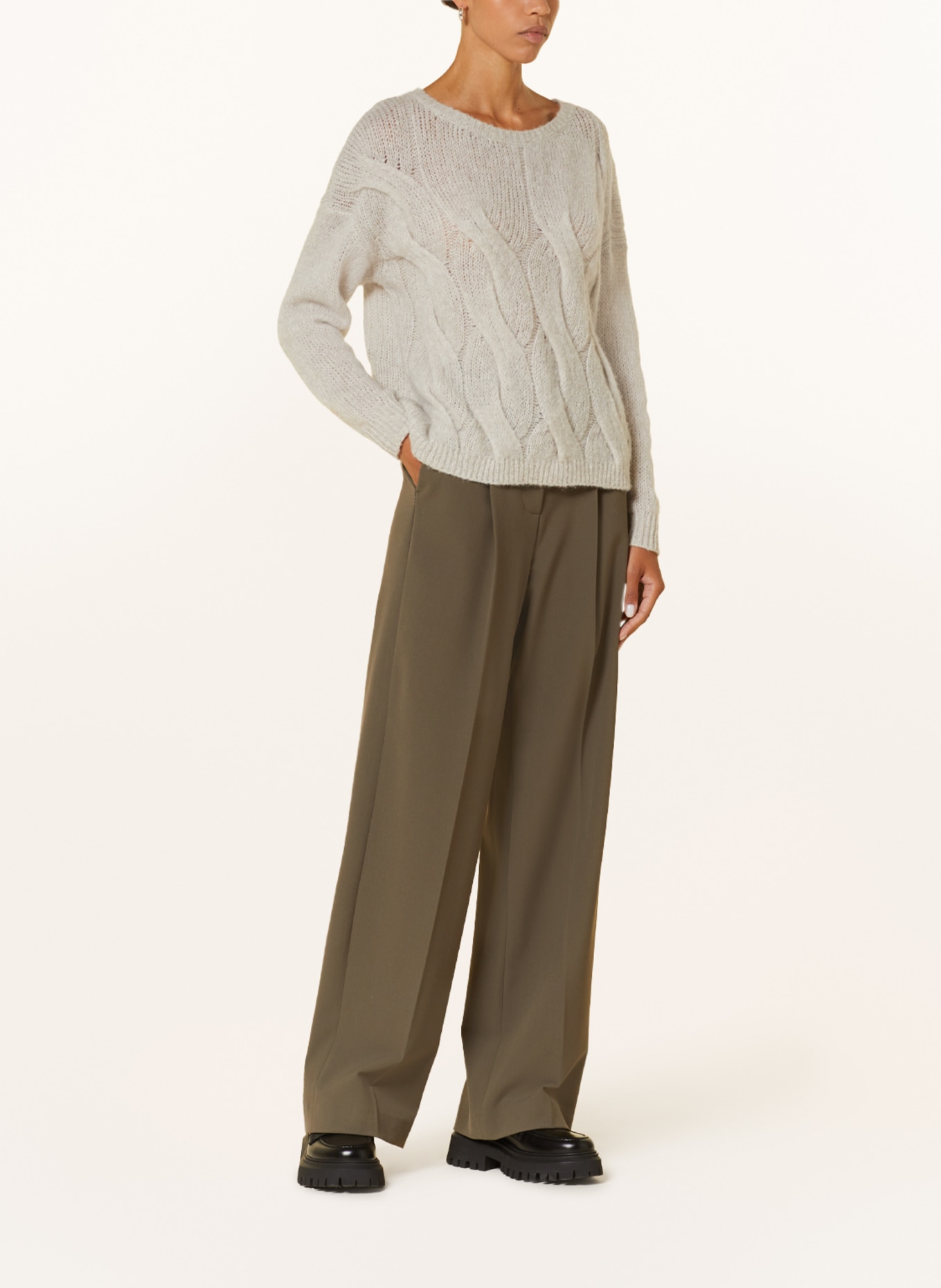 LUISA CERANO Spodnie marlena, Kolor: KHAKI (Obrazek 2)