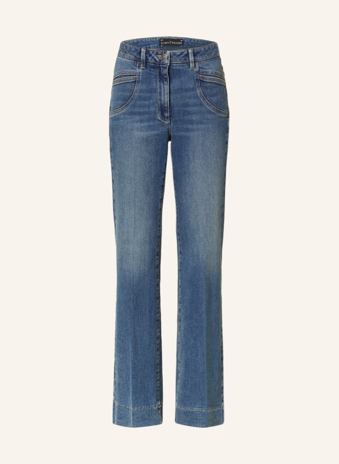 LUISA CERANO Flared jeans, Color: 2761 blue print (Image 1)
