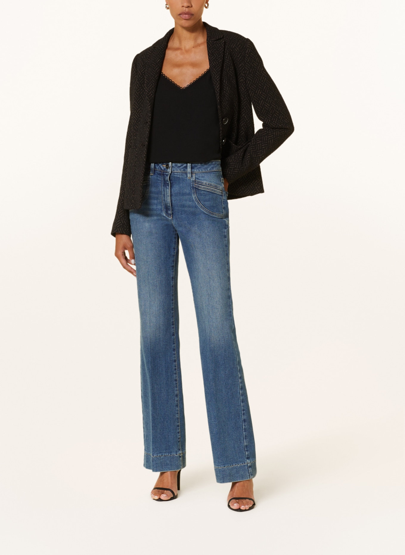 LUISA CERANO Flared jeans, Color: 2761 blue print (Image 2)