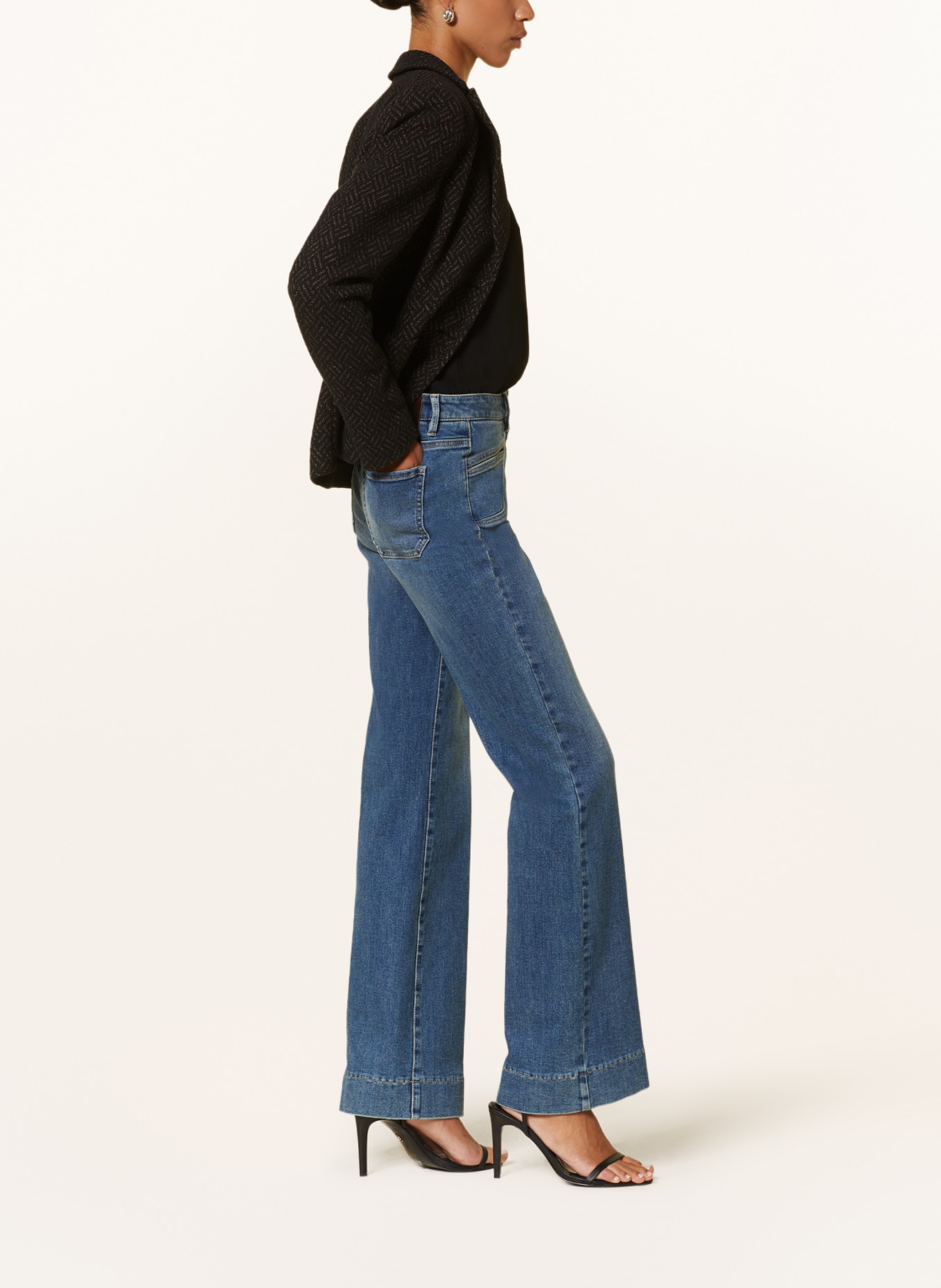LUISA CERANO Flared Jeans, Farbe: 2761 blue print (Bild 4)