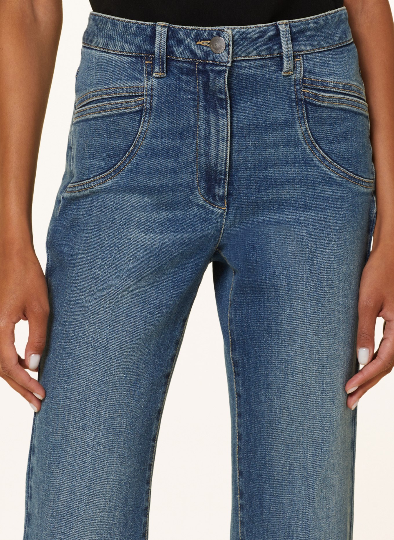 LUISA CERANO Flared Jeans, Farbe: 2761 blue print (Bild 5)