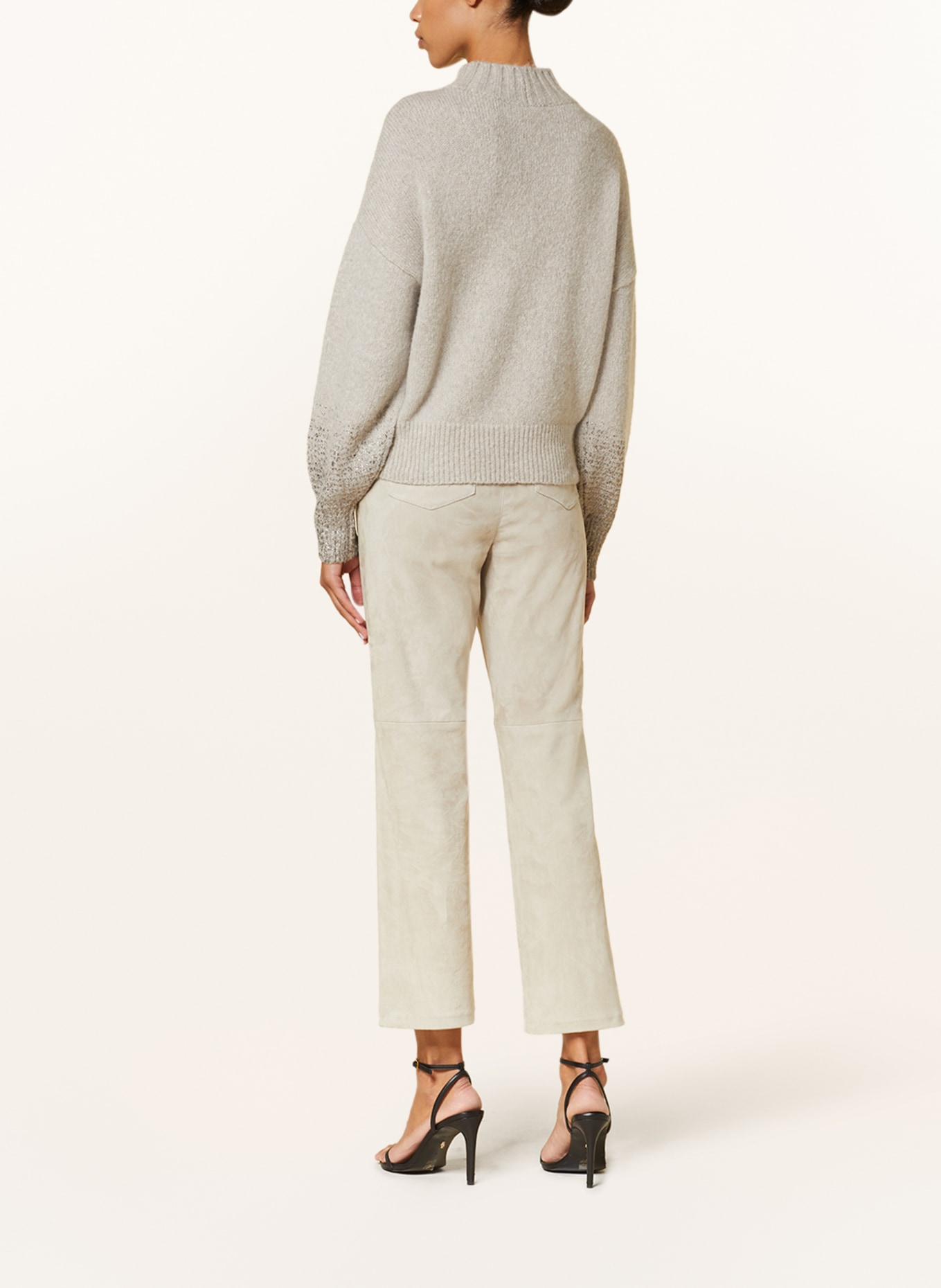 LUISA CERANO Oversized-Pullover mit Alpaka, Farbe: HELLGRAU (Bild 3)