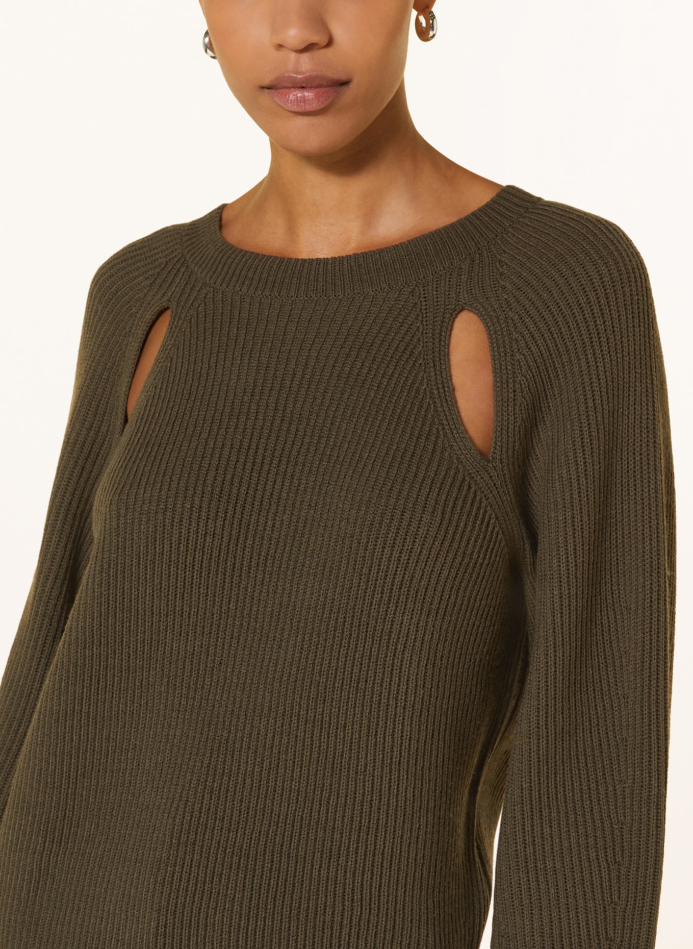 LUISA CERANO Sweater with cut-outs, Color: KHAKI (Image 4)
