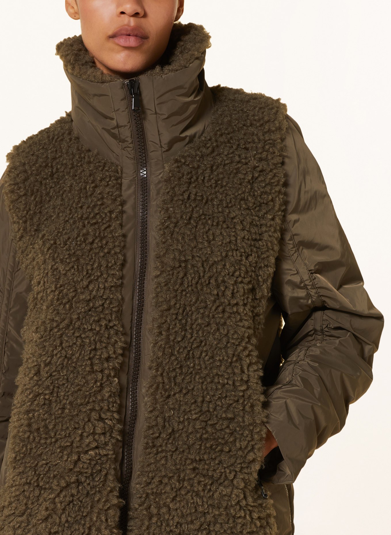 LUISA CERANO Jacket with teddy, Color: KHAKI (Image 4)