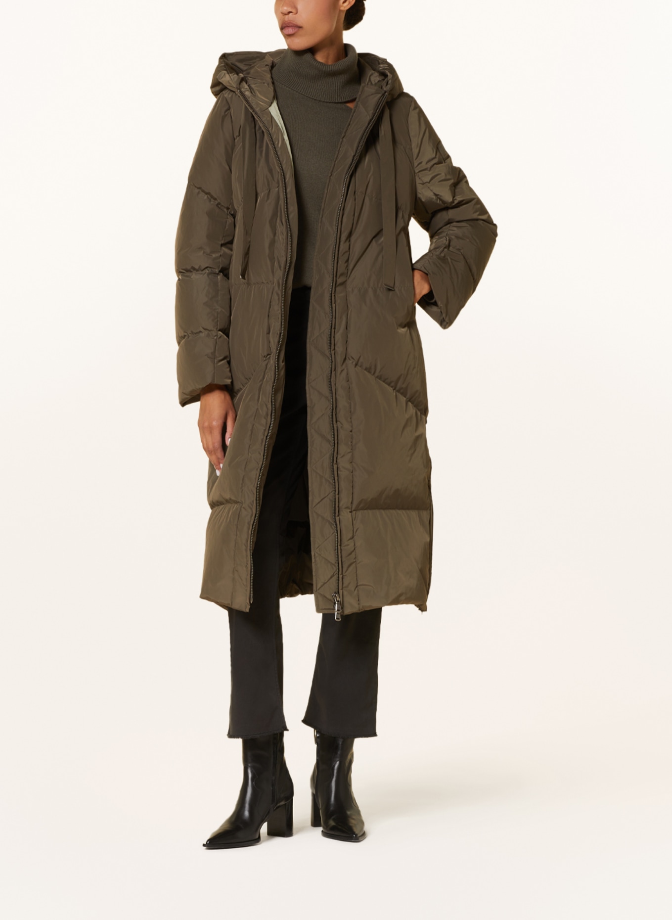 LUISA CERANO Down coat, Color: KHAKI (Image 2)