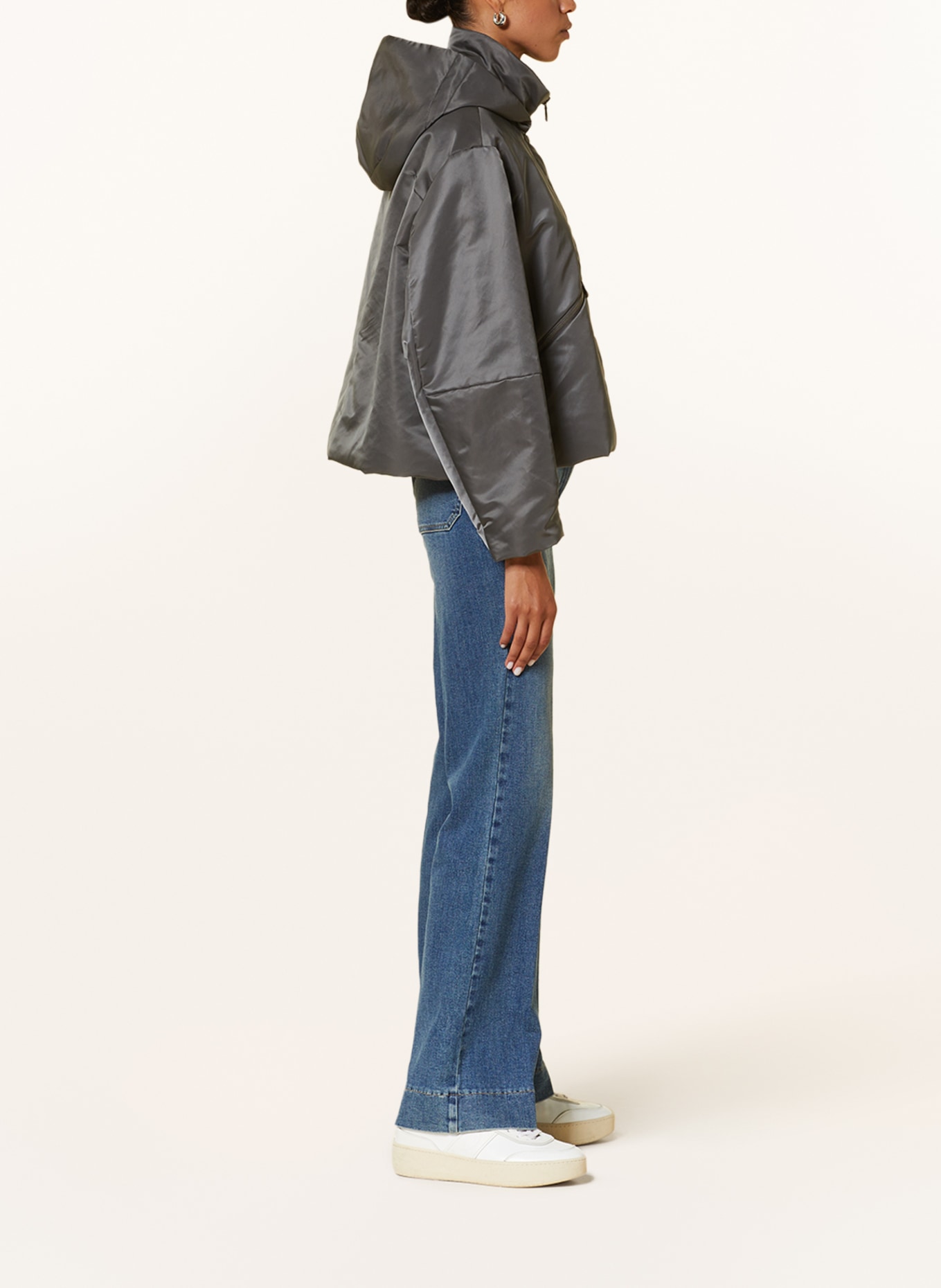 LUISA CERANO Jacke mit abnehmbarer Kapuze, Farbe: GRAU (Bild 4)