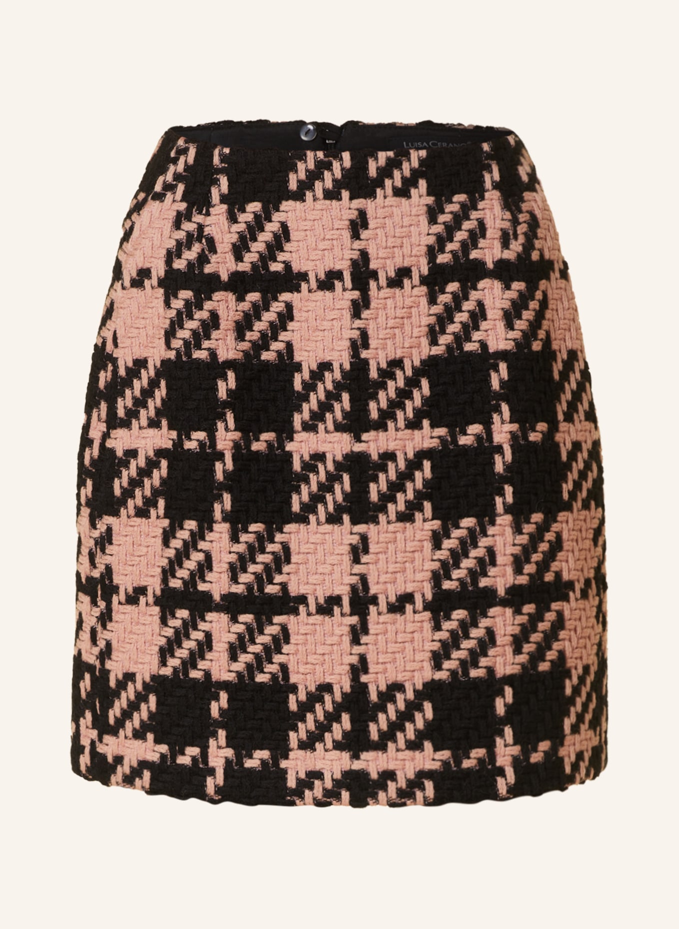 LUISA CERANO Tweed skirt, Color: BLACK/ ROSE (Image 1)