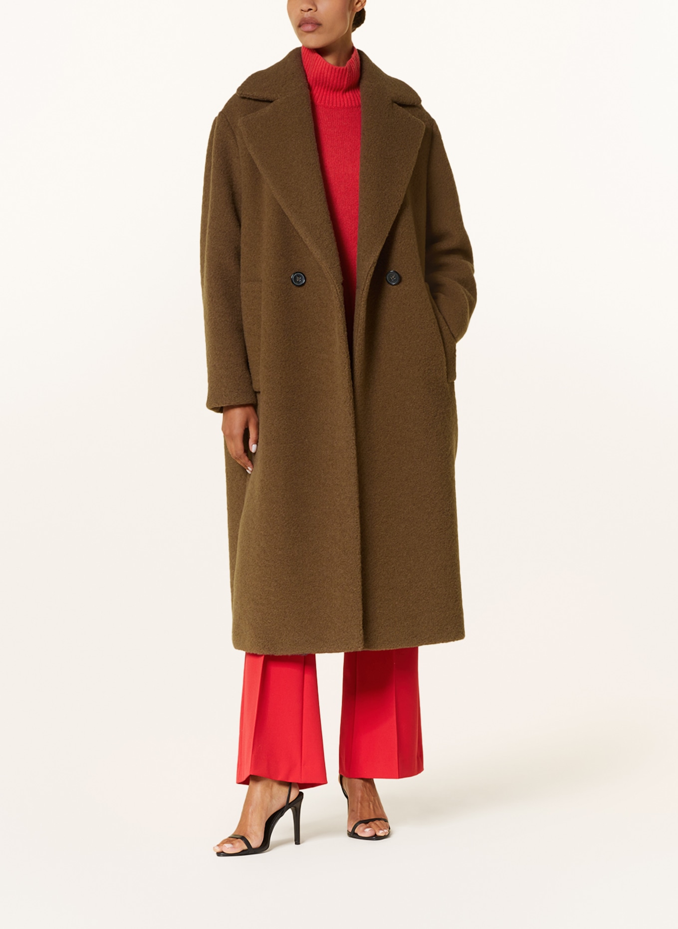 LUISA CERANO Wool coat, Color: COGNAC (Image 2)