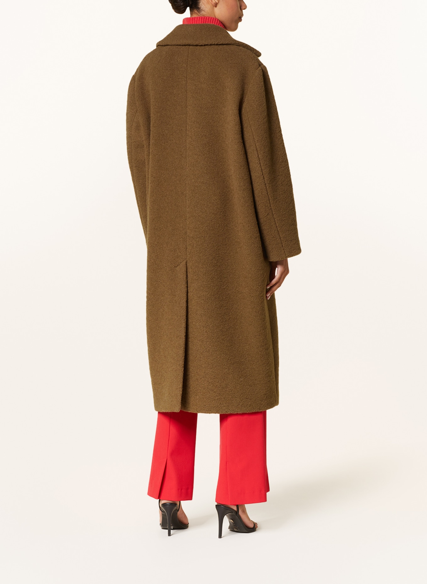 LUISA CERANO Wool coat, Color: COGNAC (Image 3)