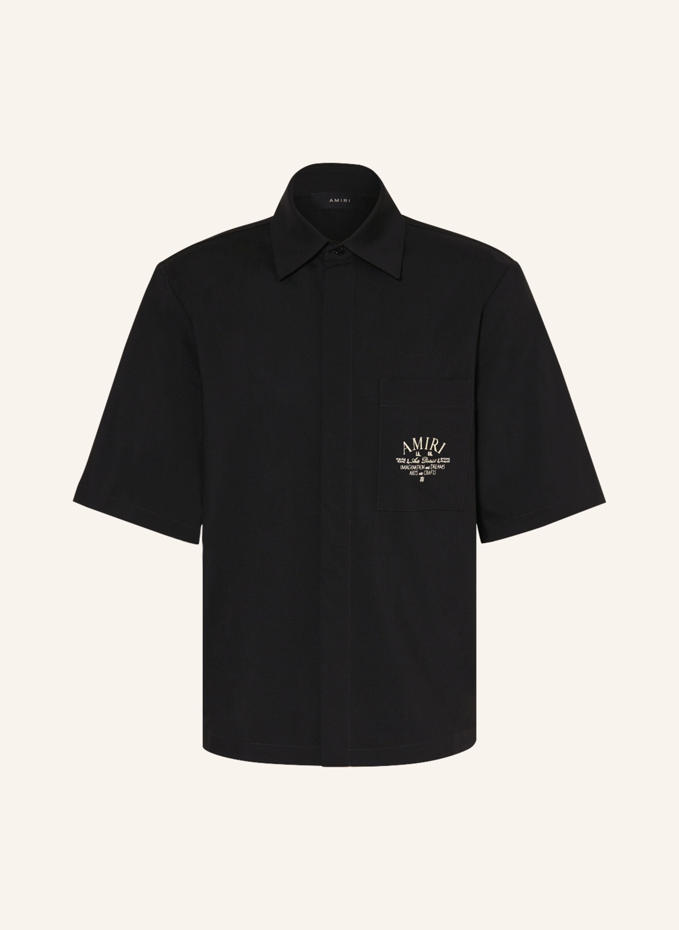 AMIRI Short sleeve shirt comfort fit, Color: BLACK (Image 1)
