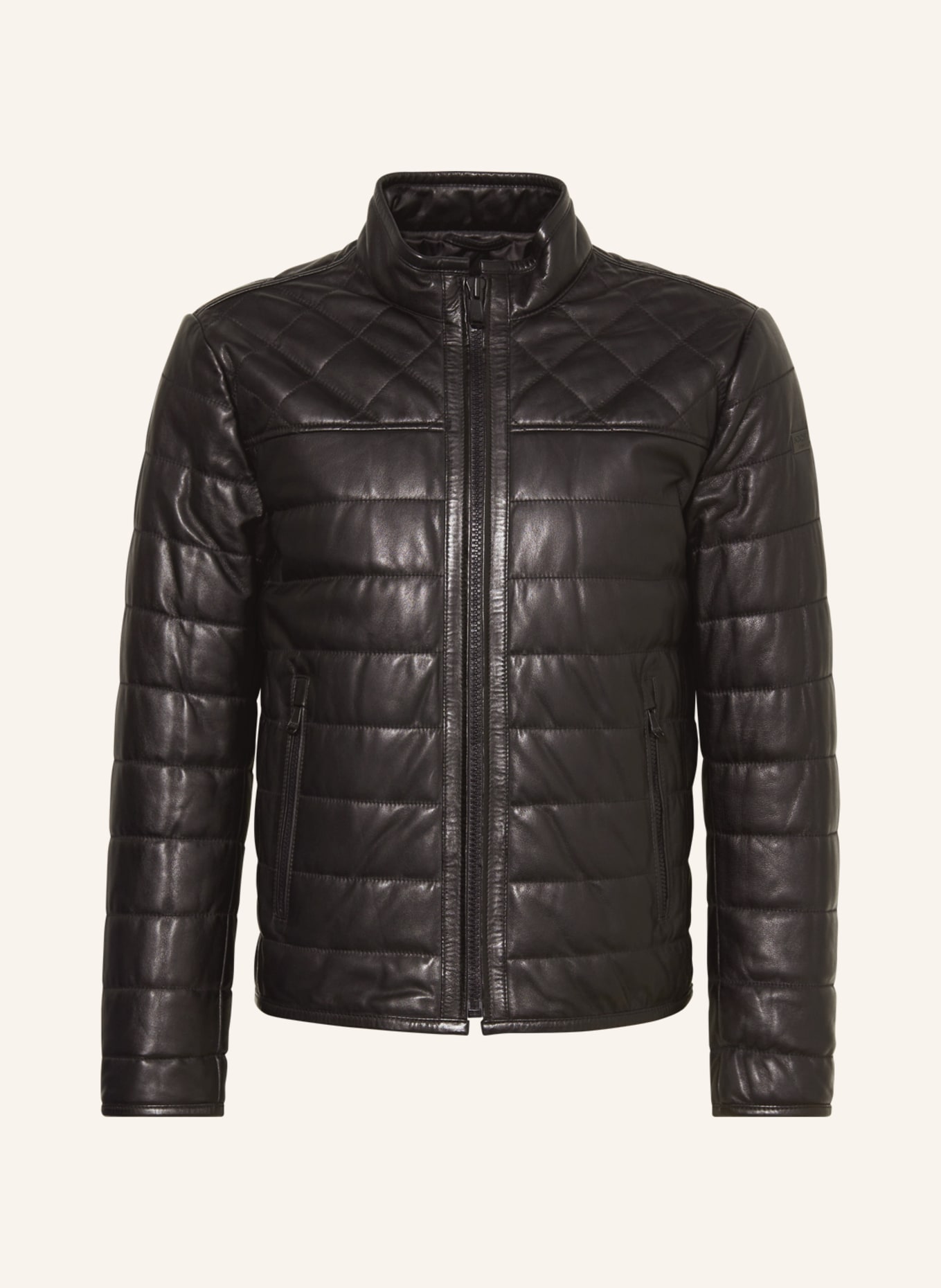 JOOP! JEANS Leather jacket, Color: BLACK (Image 1)