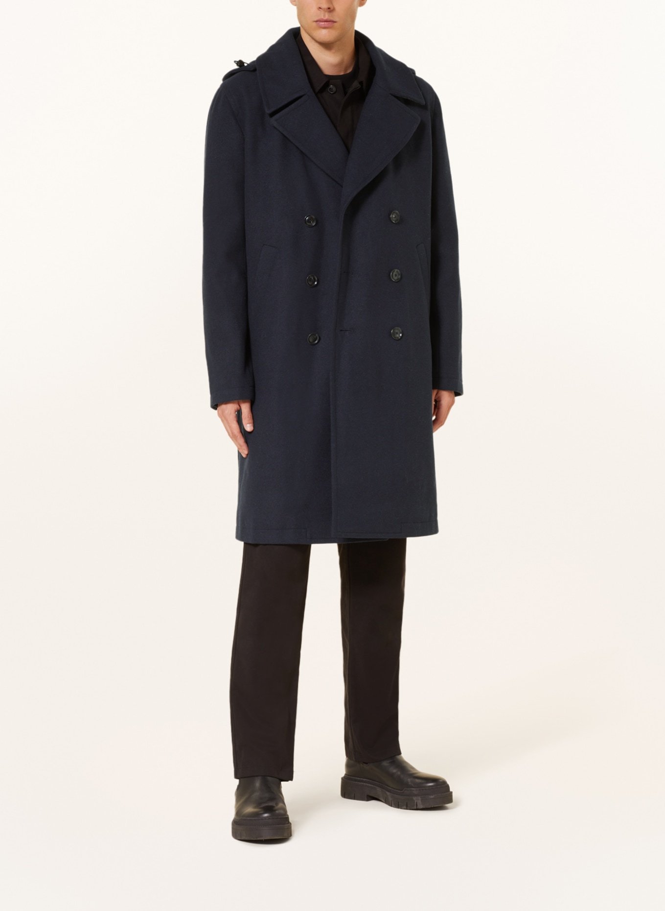 PAUL Coat with detachable hood, Color: DARK BLUE (Image 2)
