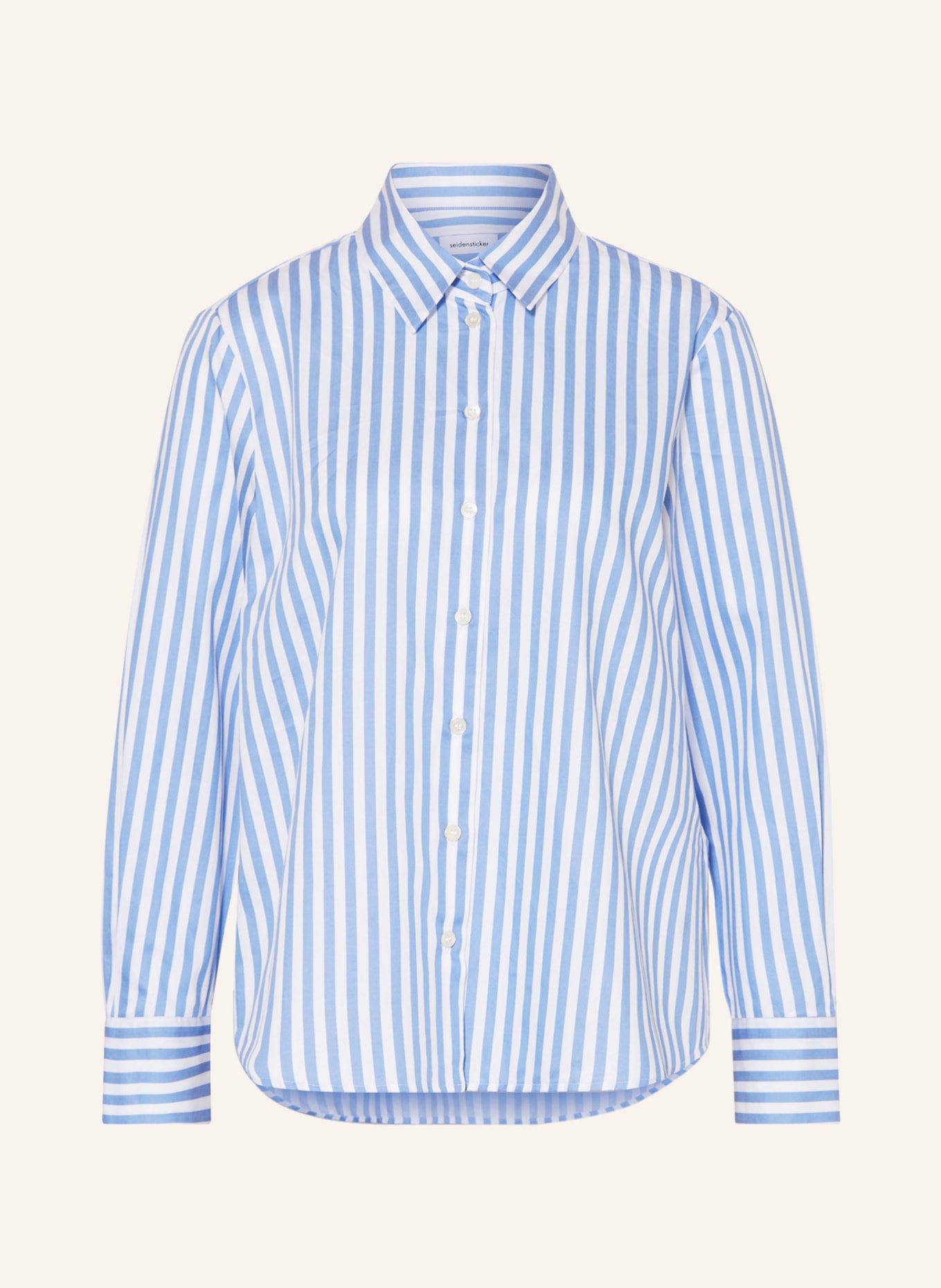 seidensticker Shirt blouse, Color: LIGHT BLUE/ WHITE (Image 1)