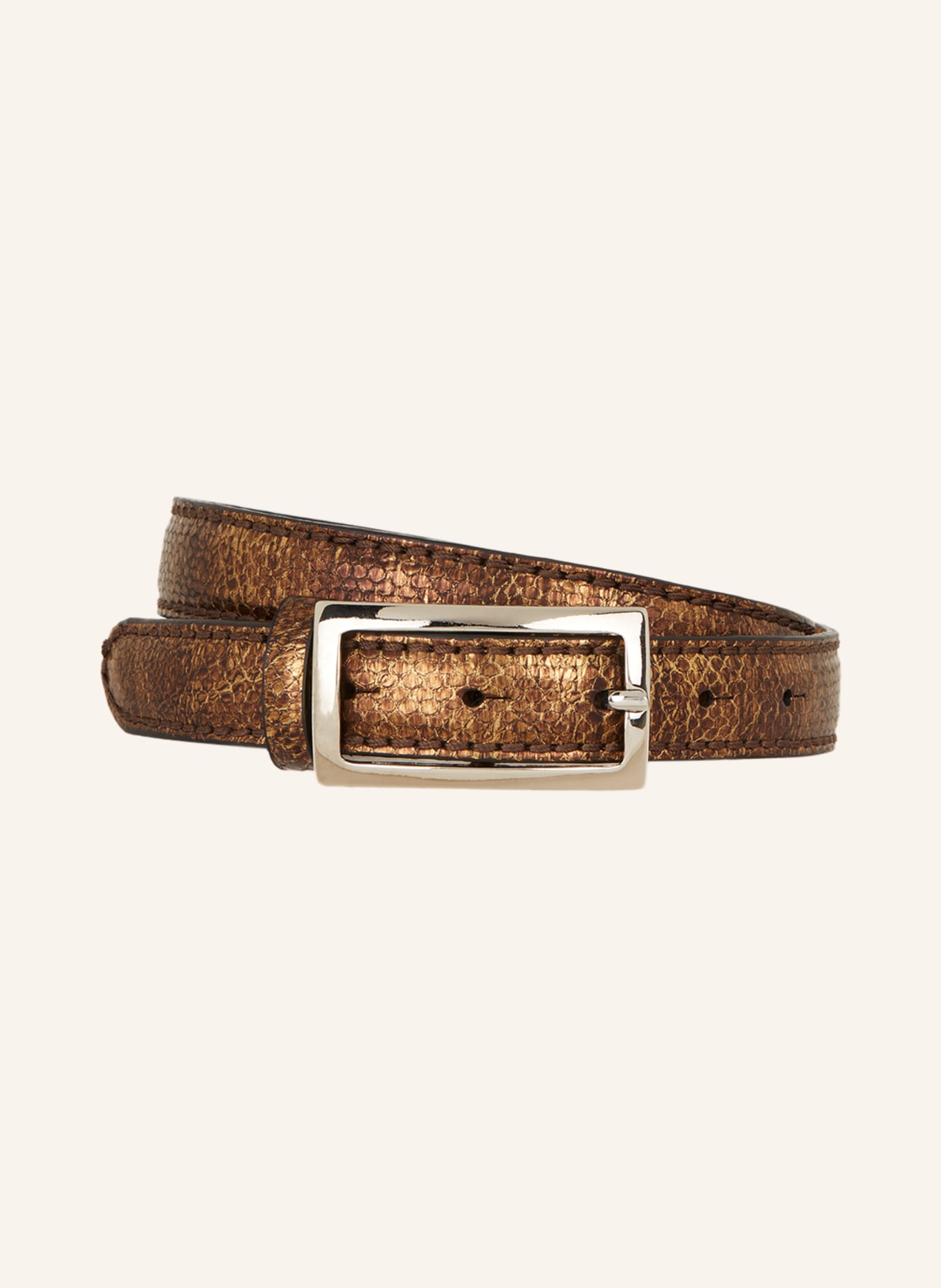 Reptile's House Leather belt, Color: BROWN (Image 1)