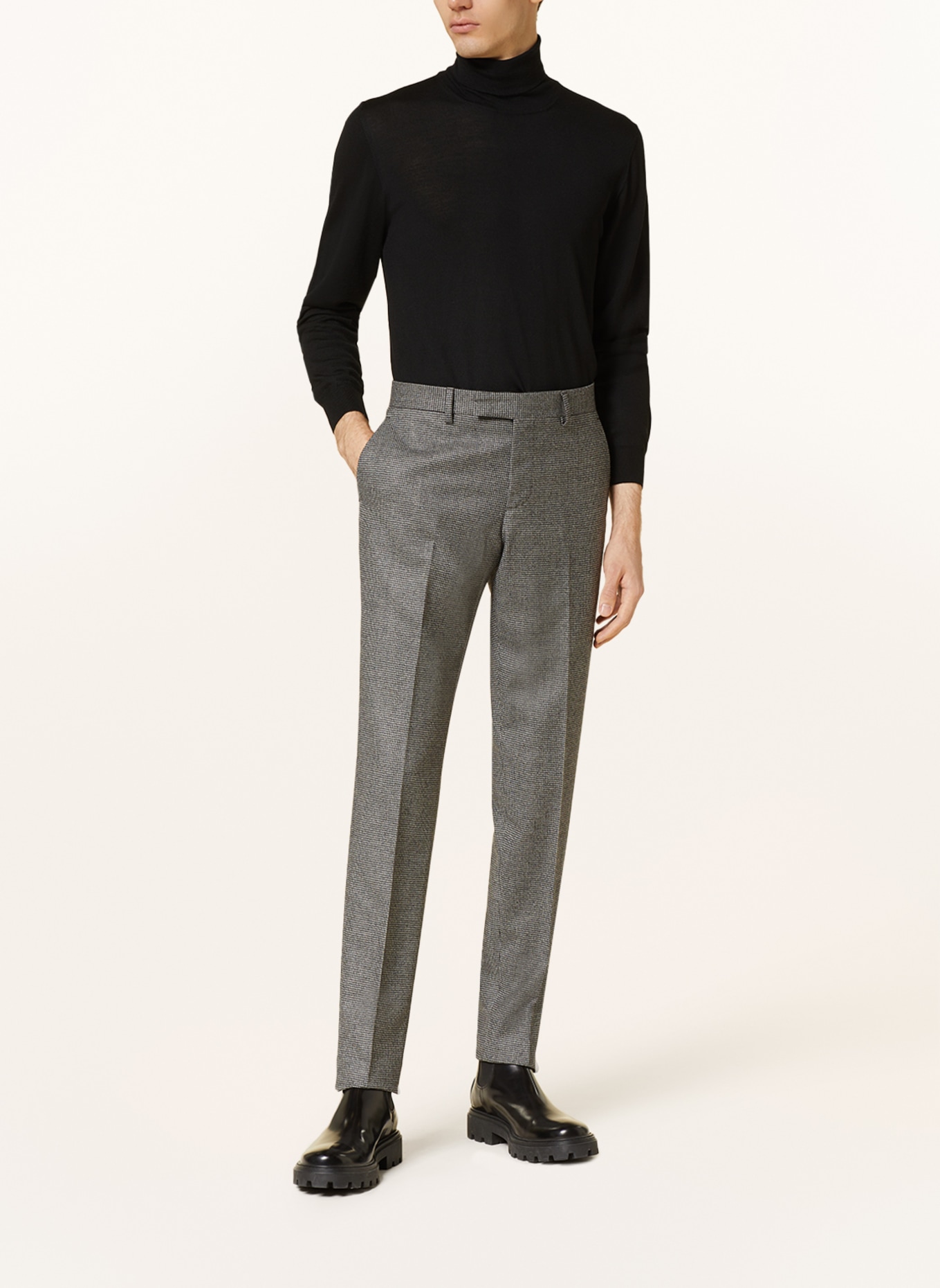 LARDINI Suit trousers slim fit, Color: 920 ANTHRA (Image 3)