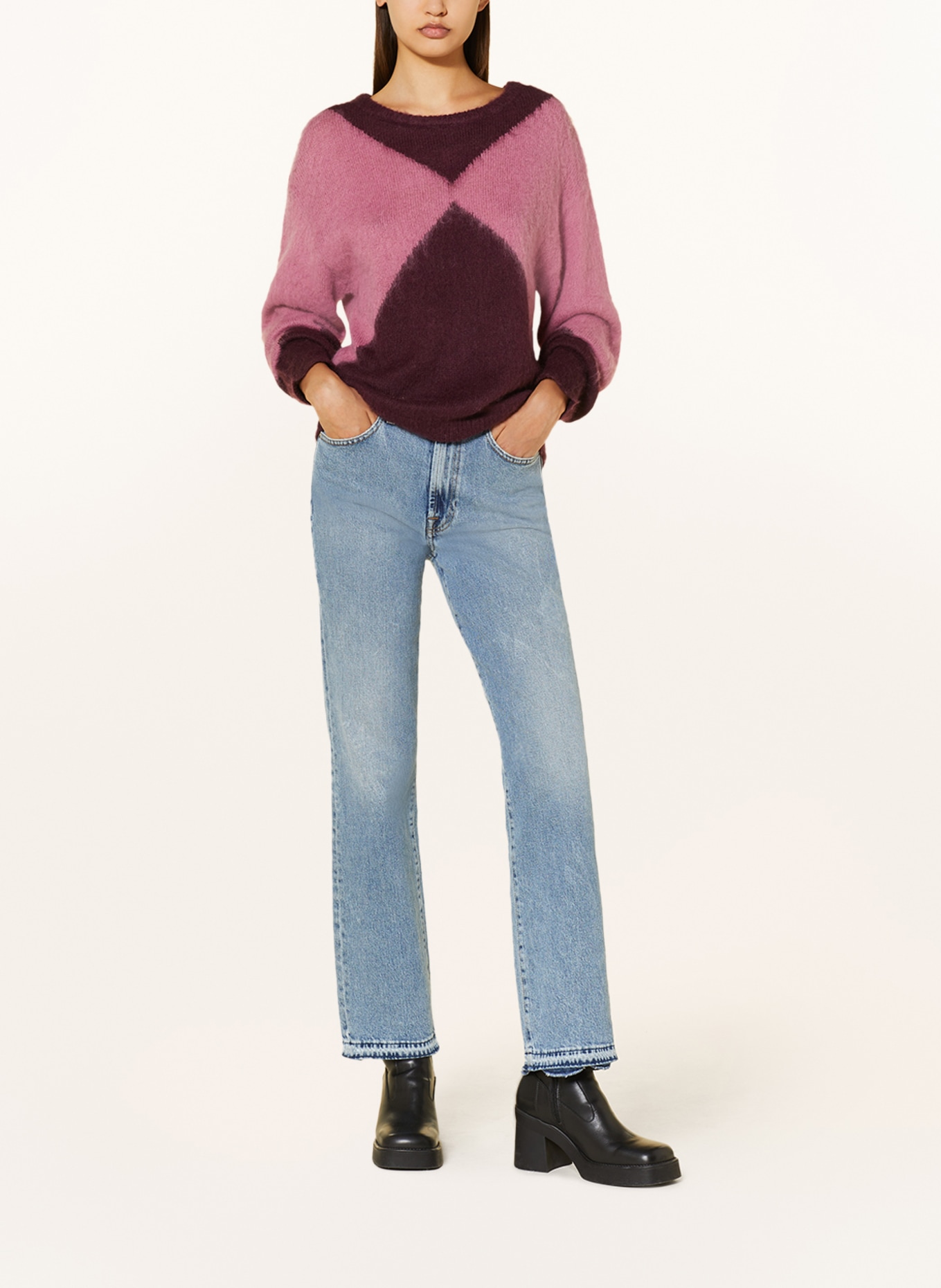 ICHI Sweater IHBLOSSIE, Color: DUSKY PINK/ FUCHSIA (Image 2)
