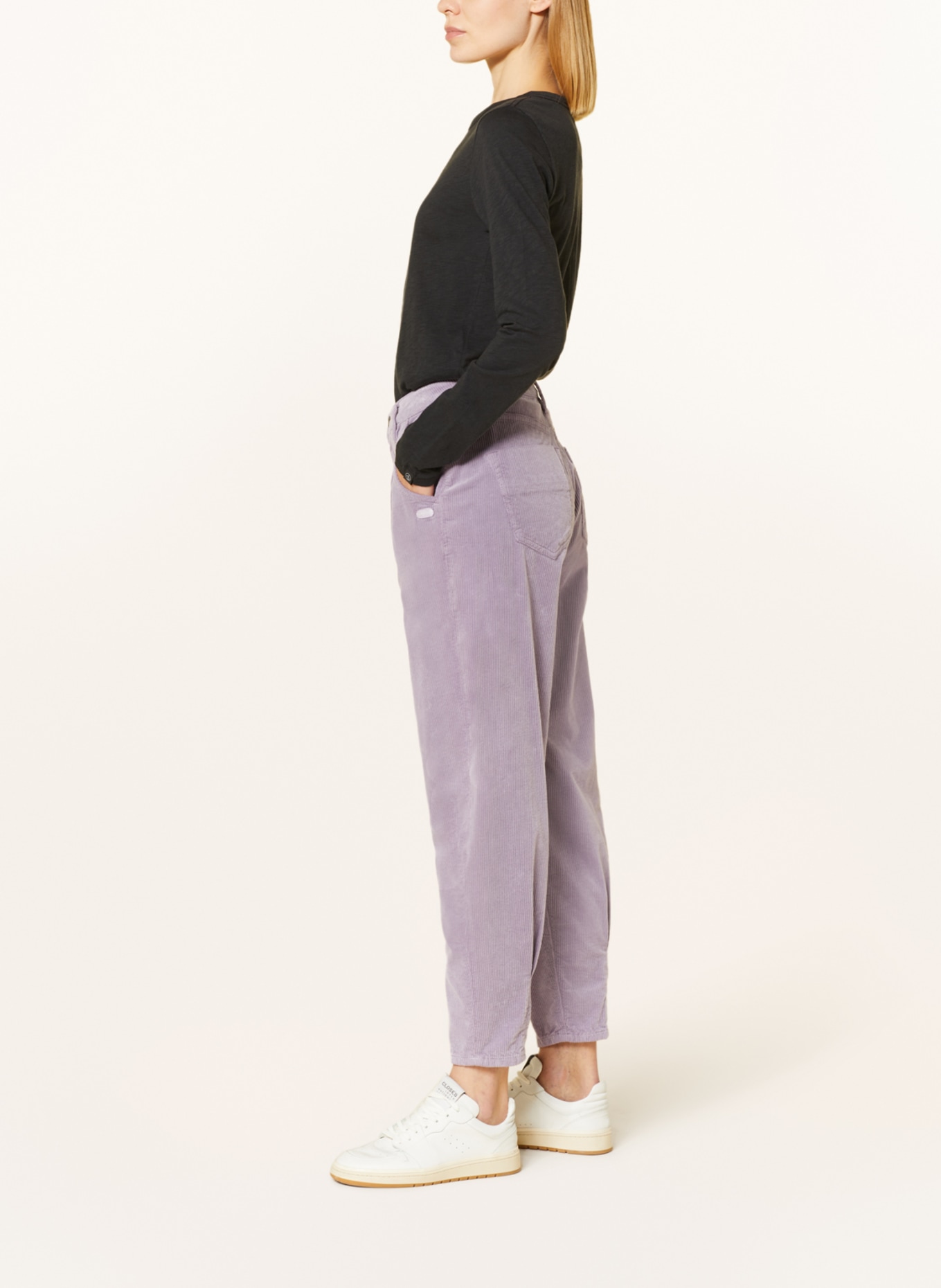 GANG 7/8 trousers SILVIA in corduroy, Color: LIGHT PURPLE (Image 4)