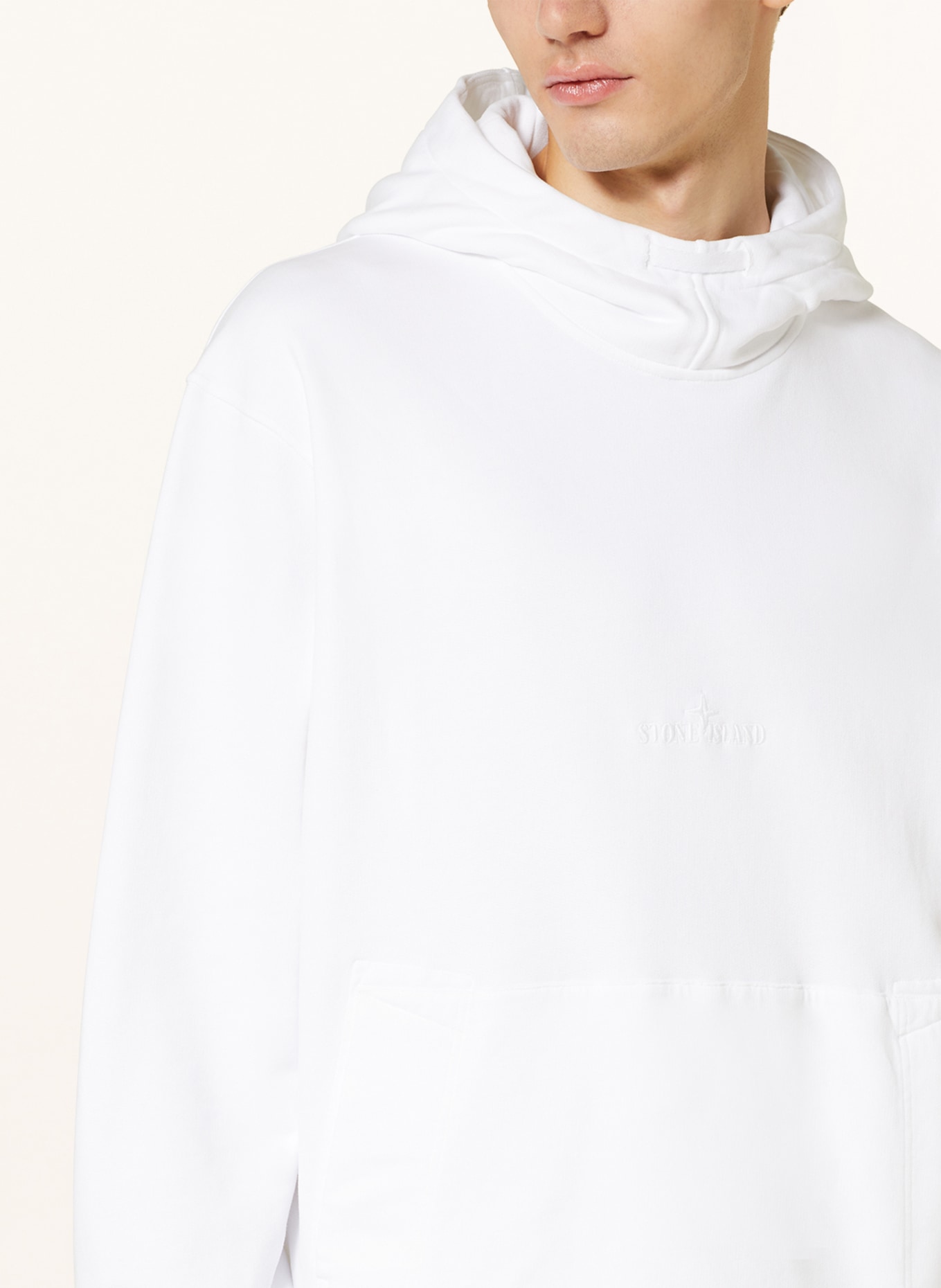 STONE ISLAND Oversized hoodie, Color: WHITE (Image 5)