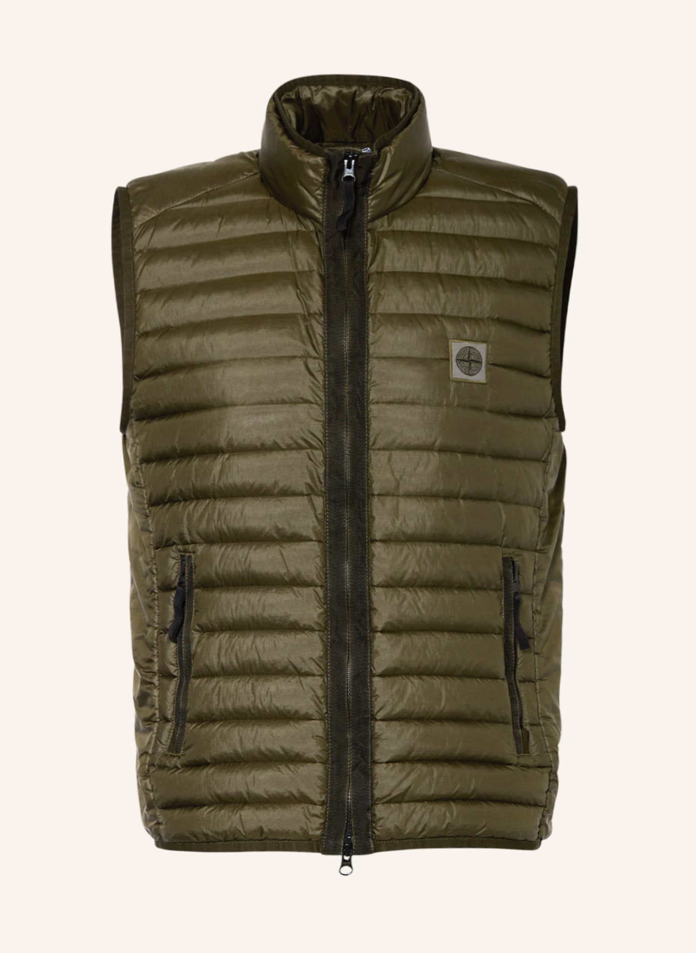 STONE ISLAND Lightweight down vest, Color: OLIVE (Image 1)
