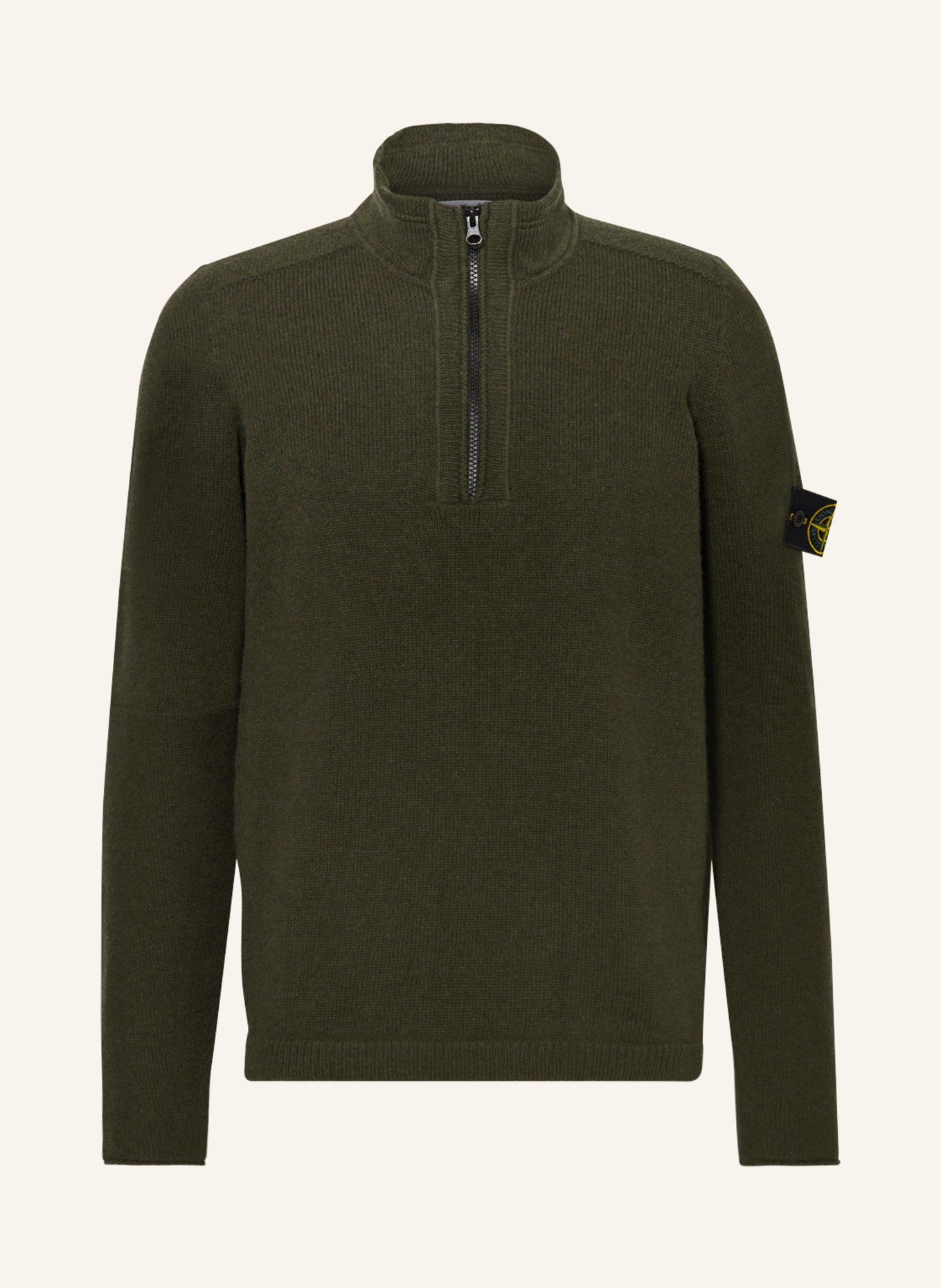 STONE ISLAND Half-zip sweater, Color: OLIVE (Image 1)