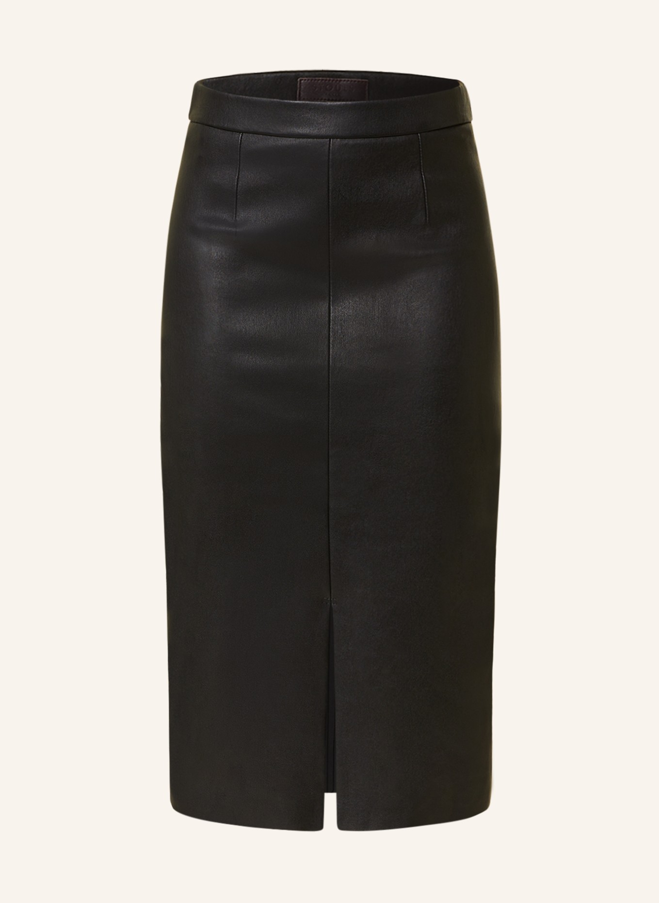 STOULS Leather skirt CARMEN, Color: BLACK (Image 1)