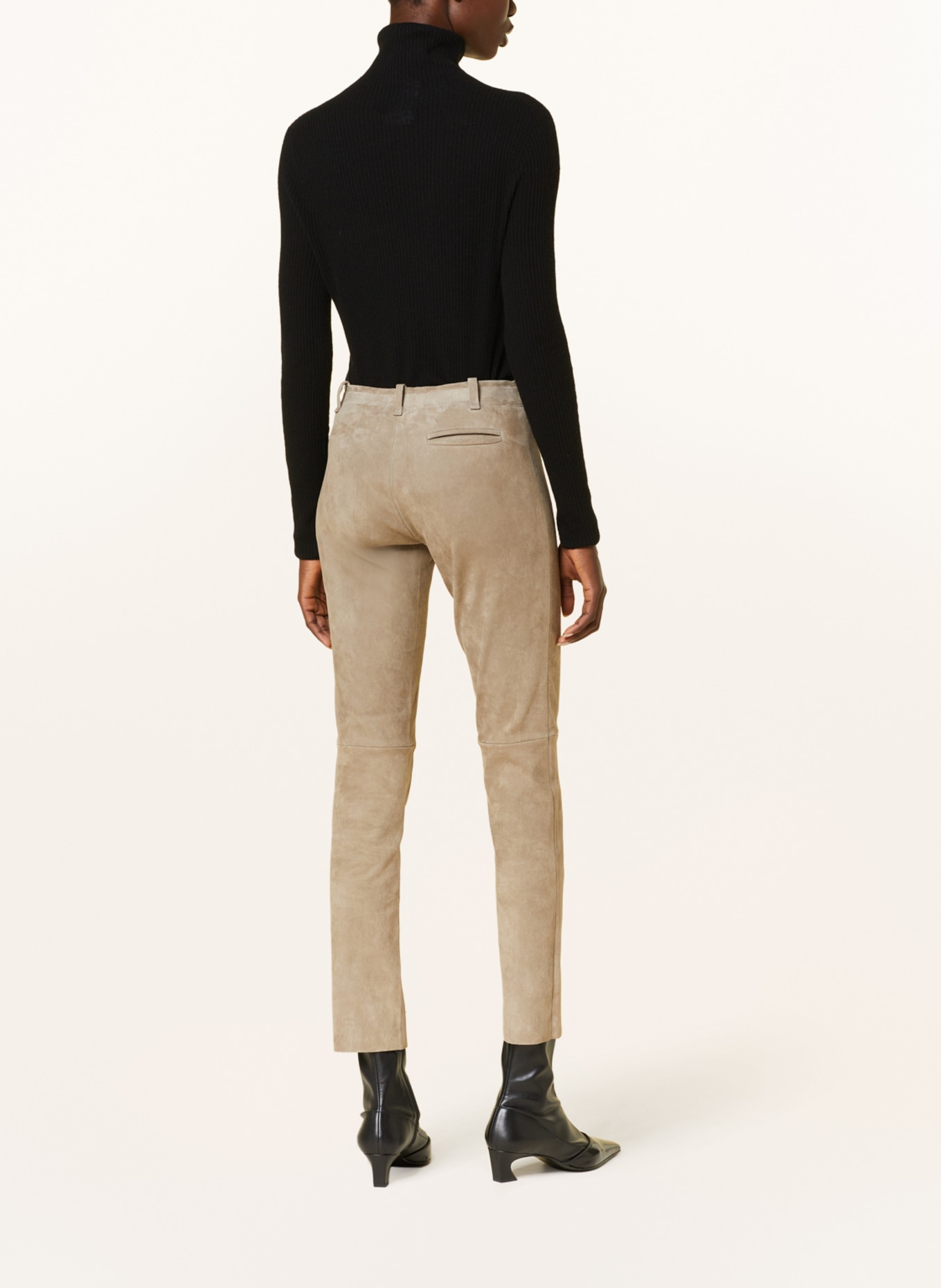 STOULS Leather trousers, Color: LIGHT BROWN (Image 3)