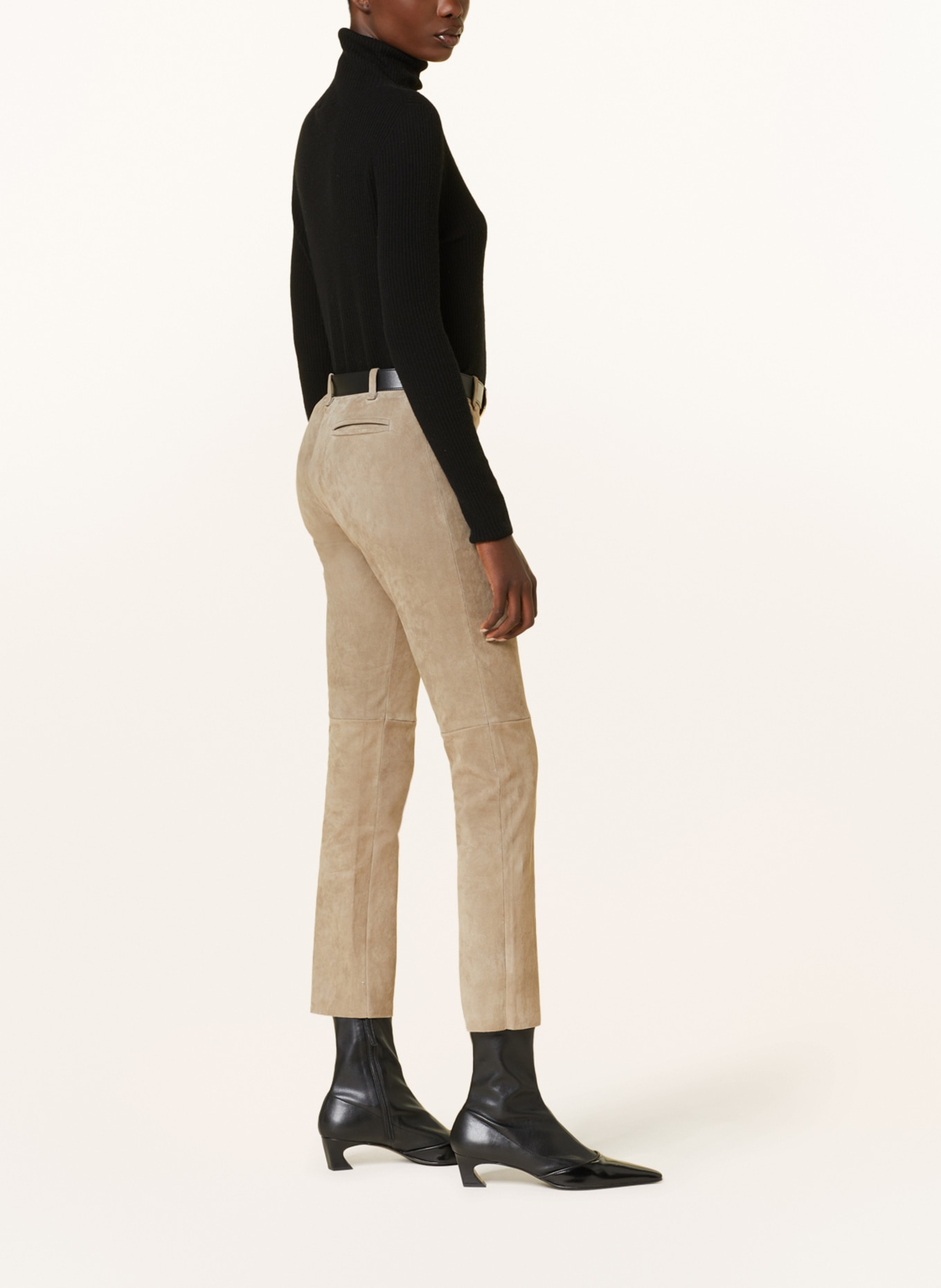 STOULS Leather trousers, Color: LIGHT BROWN (Image 4)