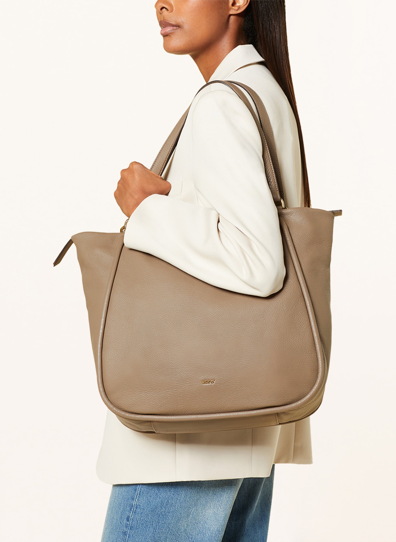 abro Shopper WILLOW, Color: TAUPE (Image 4)