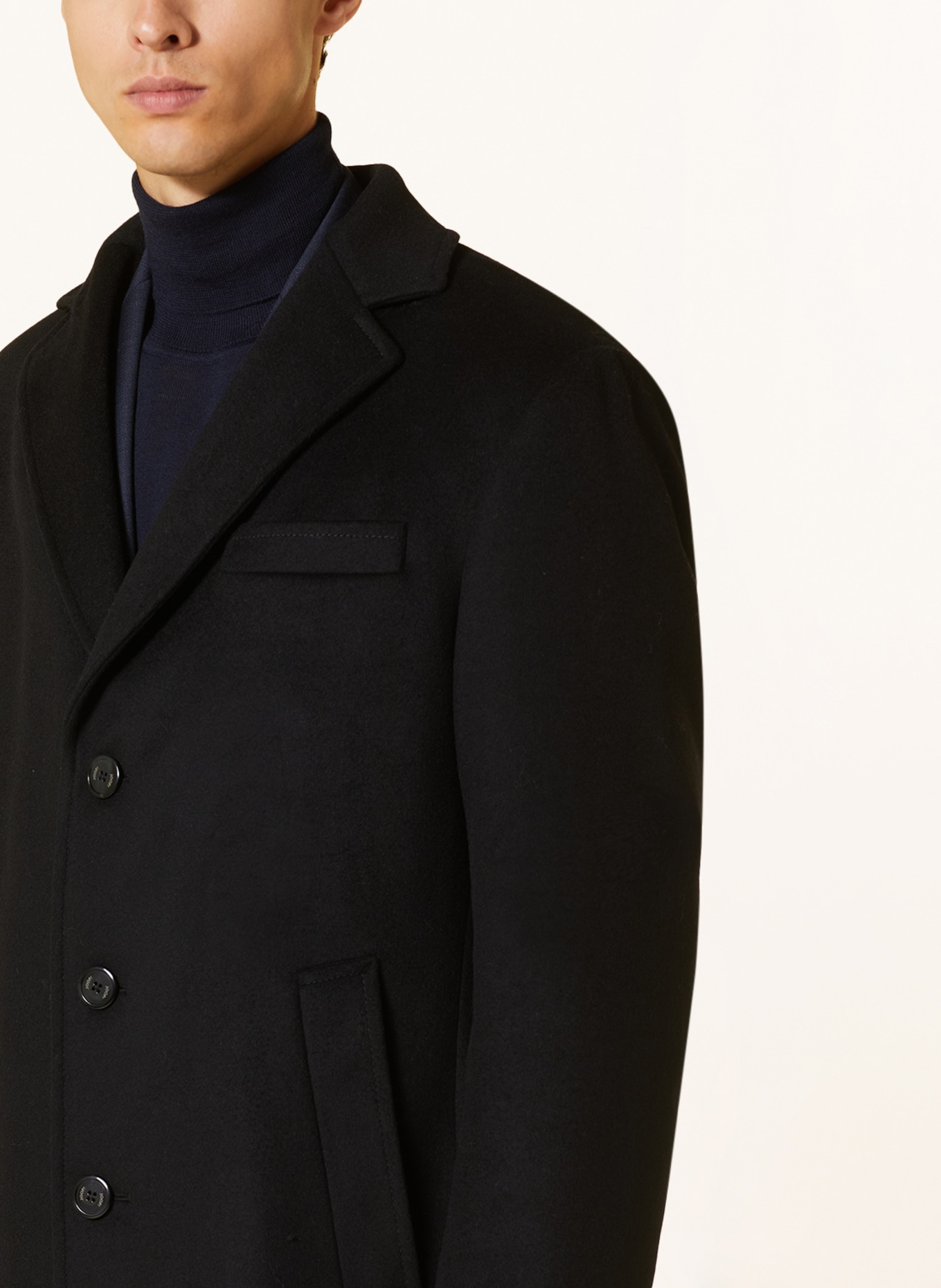 JOOP! Wool coat MORRIS with detachable trim, Color: BLACK (Image 4)