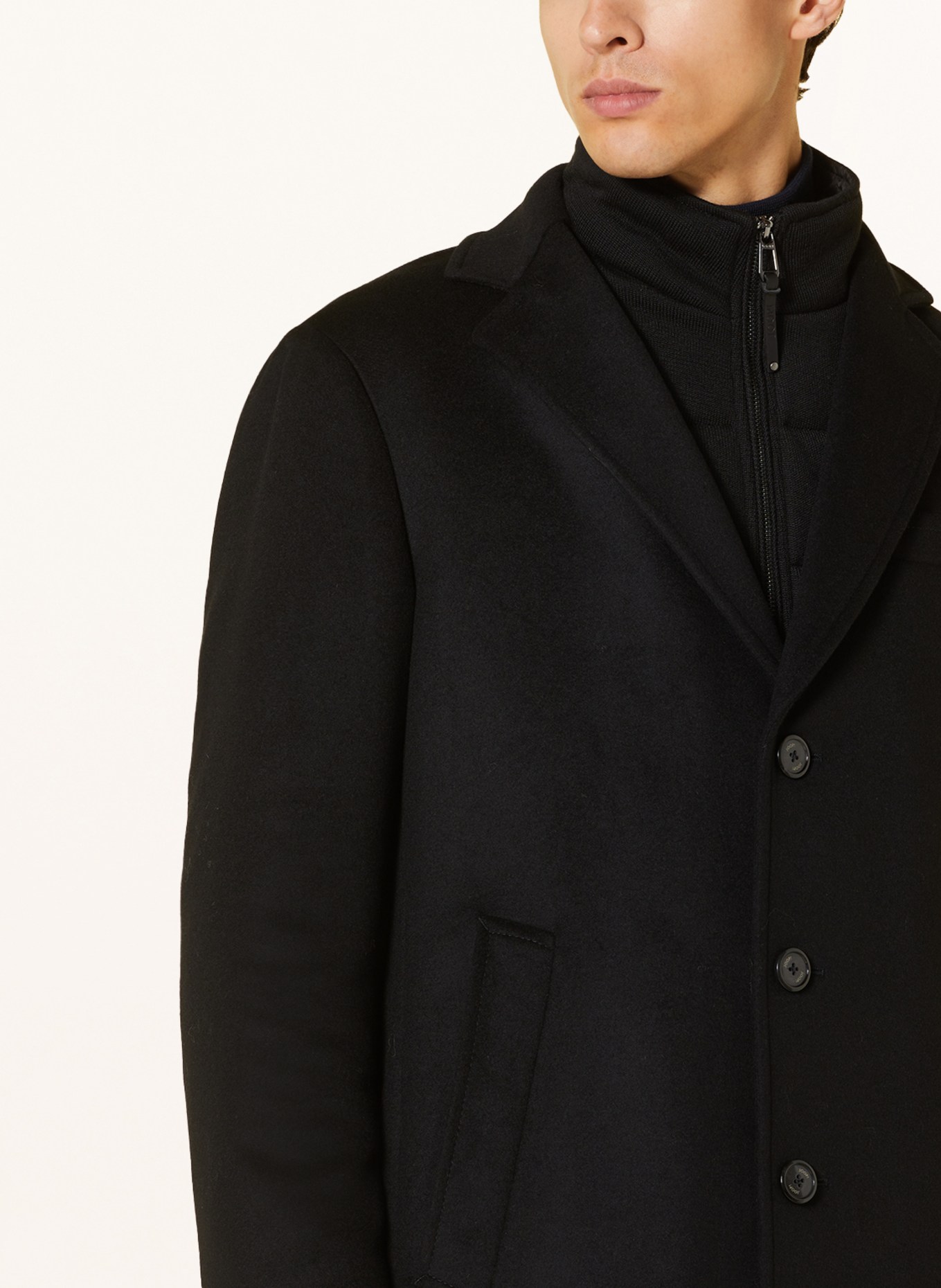 JOOP! Wool coat MORRIS with detachable trim, Color: BLACK (Image 5)