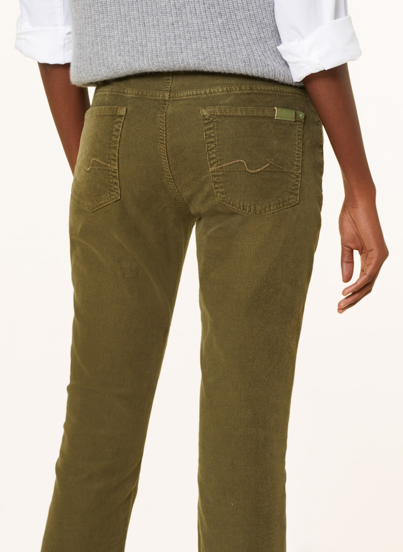 7 for all mankind Corduroy trousers ROXANNE, Color: DARK GREEN (Image 5)