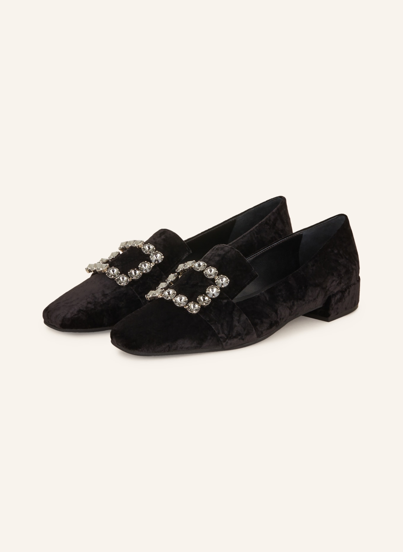 FESTA Loafers FELISA with decorative gems, Color: BLACK (Image 1)