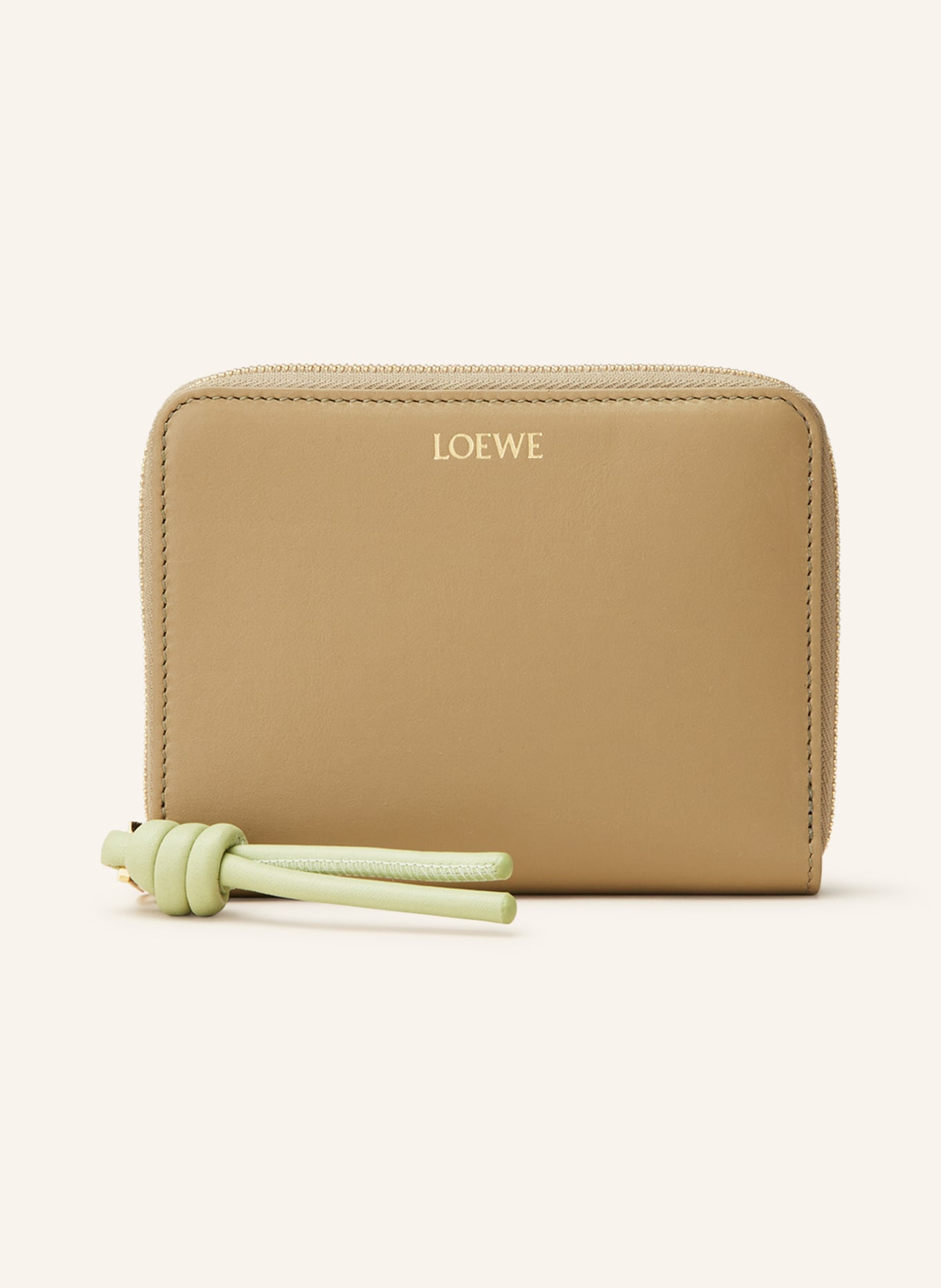 LOEWE Wallet, Color: BEIGE/ LIGHT GREEN (Image 1)
