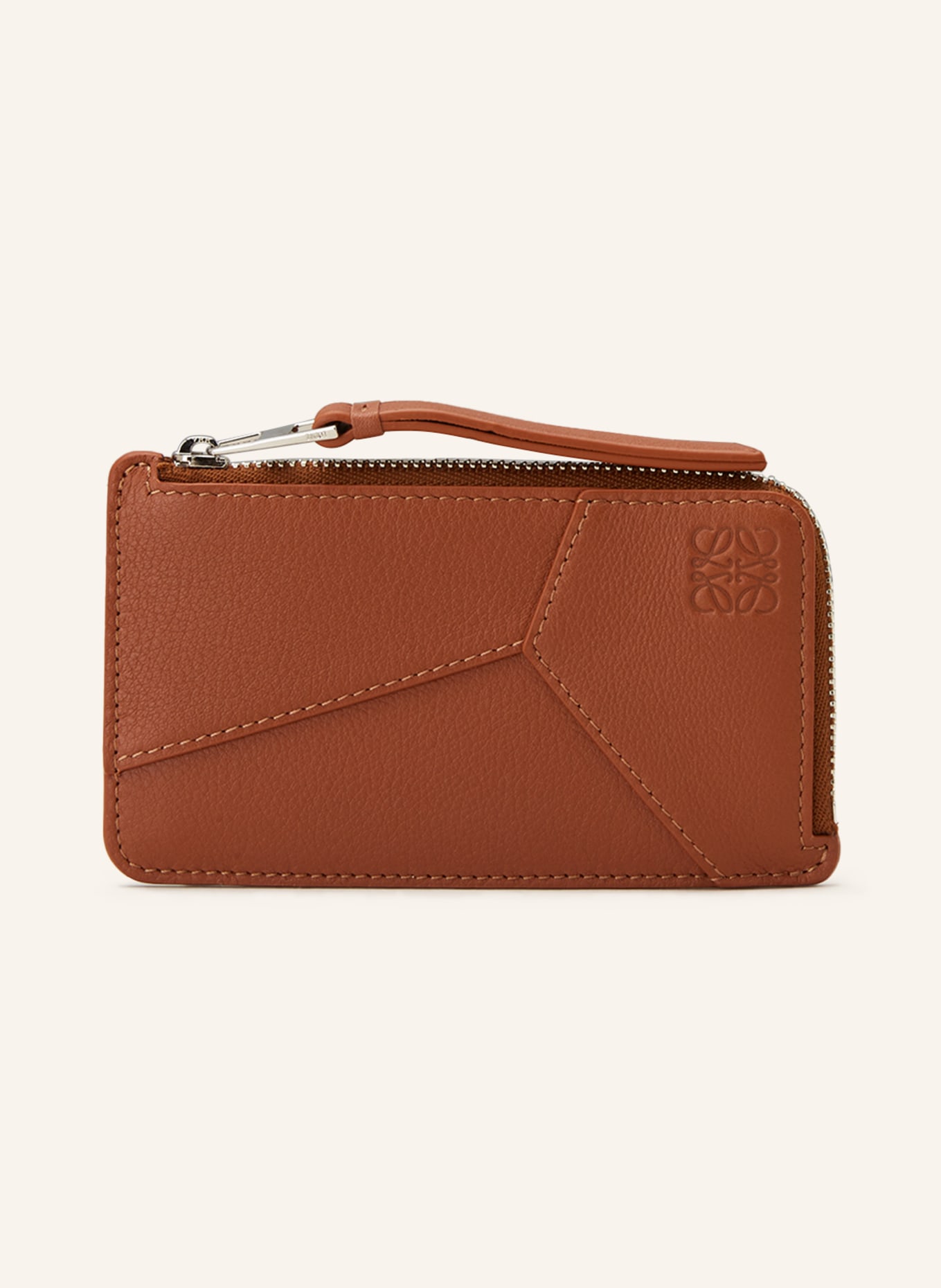 LOEWE Card case PUZZLE EDGE with coin compartment, Color: CAMEL (Image 1)