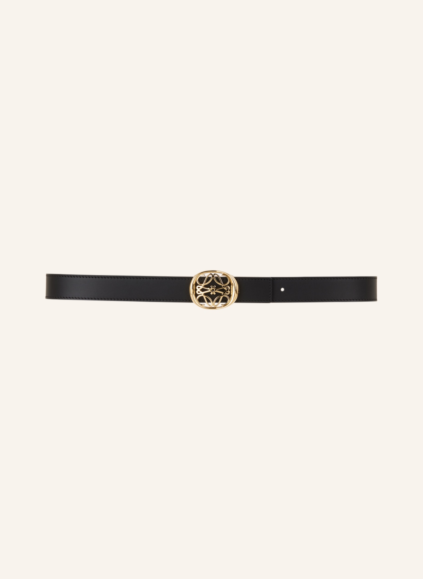 LOEWE Leather belt ANAGRAM reversible, Color: BLACK/ LIGHT BROWN (Image 3)