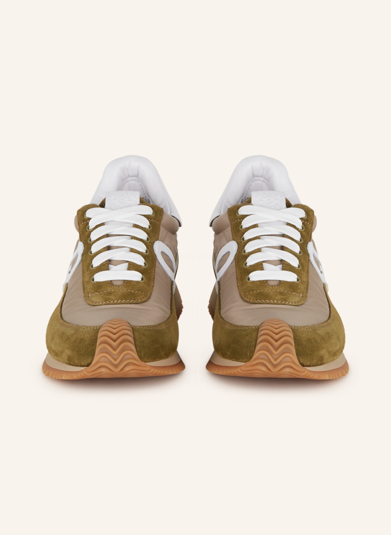 LOEWE Sneakers FLOW RUNNER, Color: OLIVE/ WHITE (Image 3)