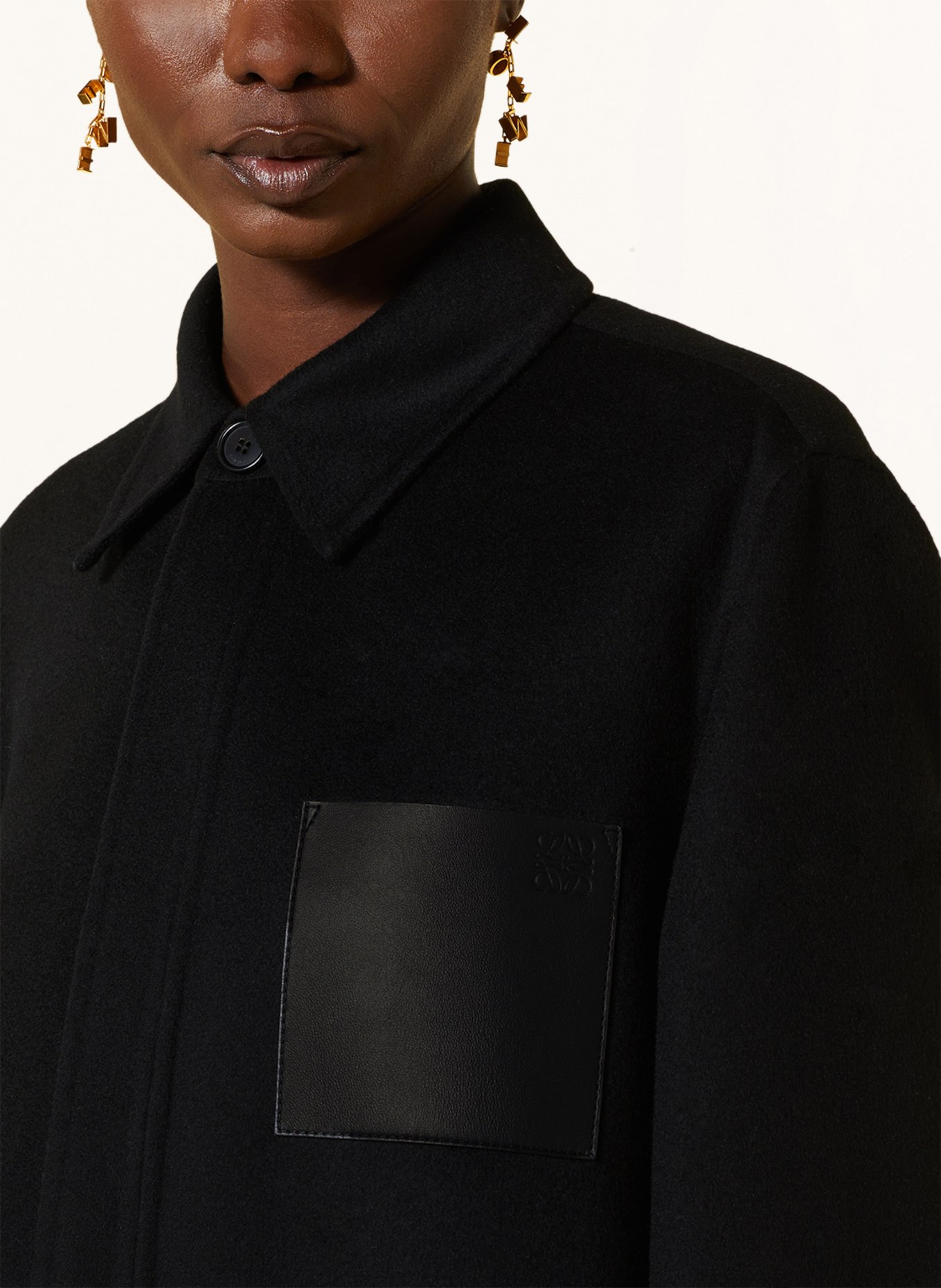 LOEWE Wool coat, Color: BLACK (Image 4)