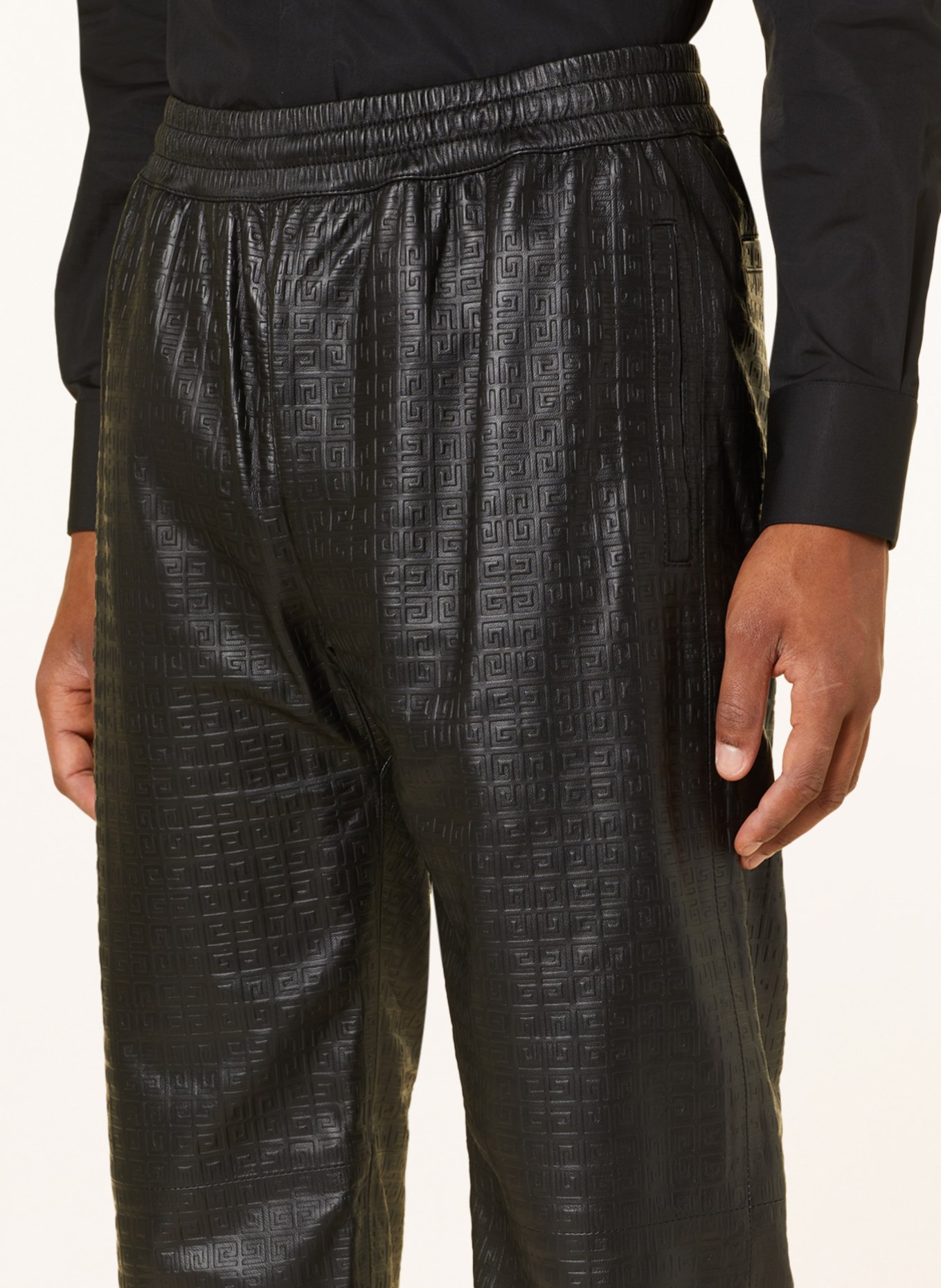 GIVENCHY Spodnie skórzane, Kolor: CZARNY (Obrazek 5)