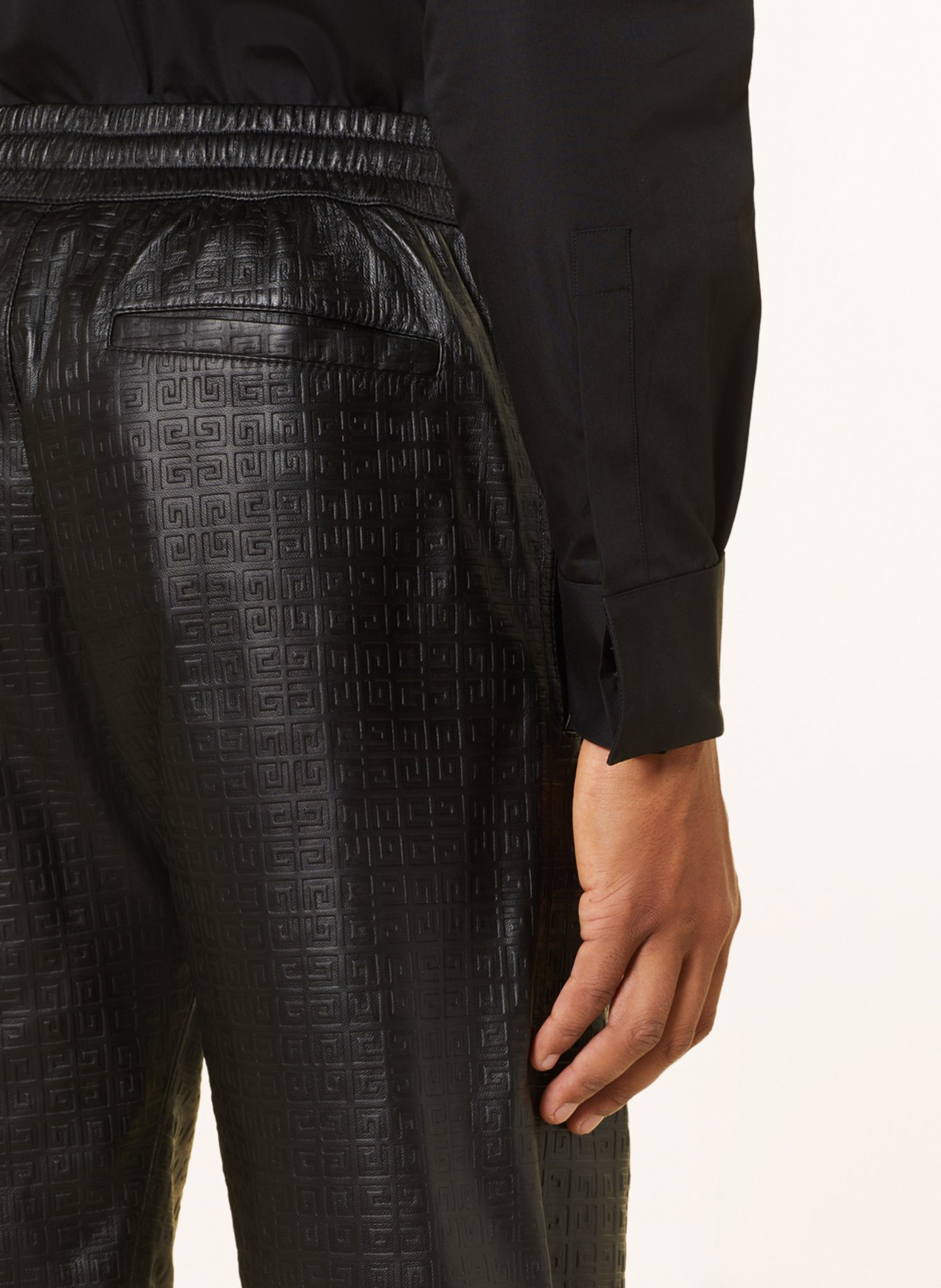 GIVENCHY Leather trousers, Color: BLACK (Image 6)