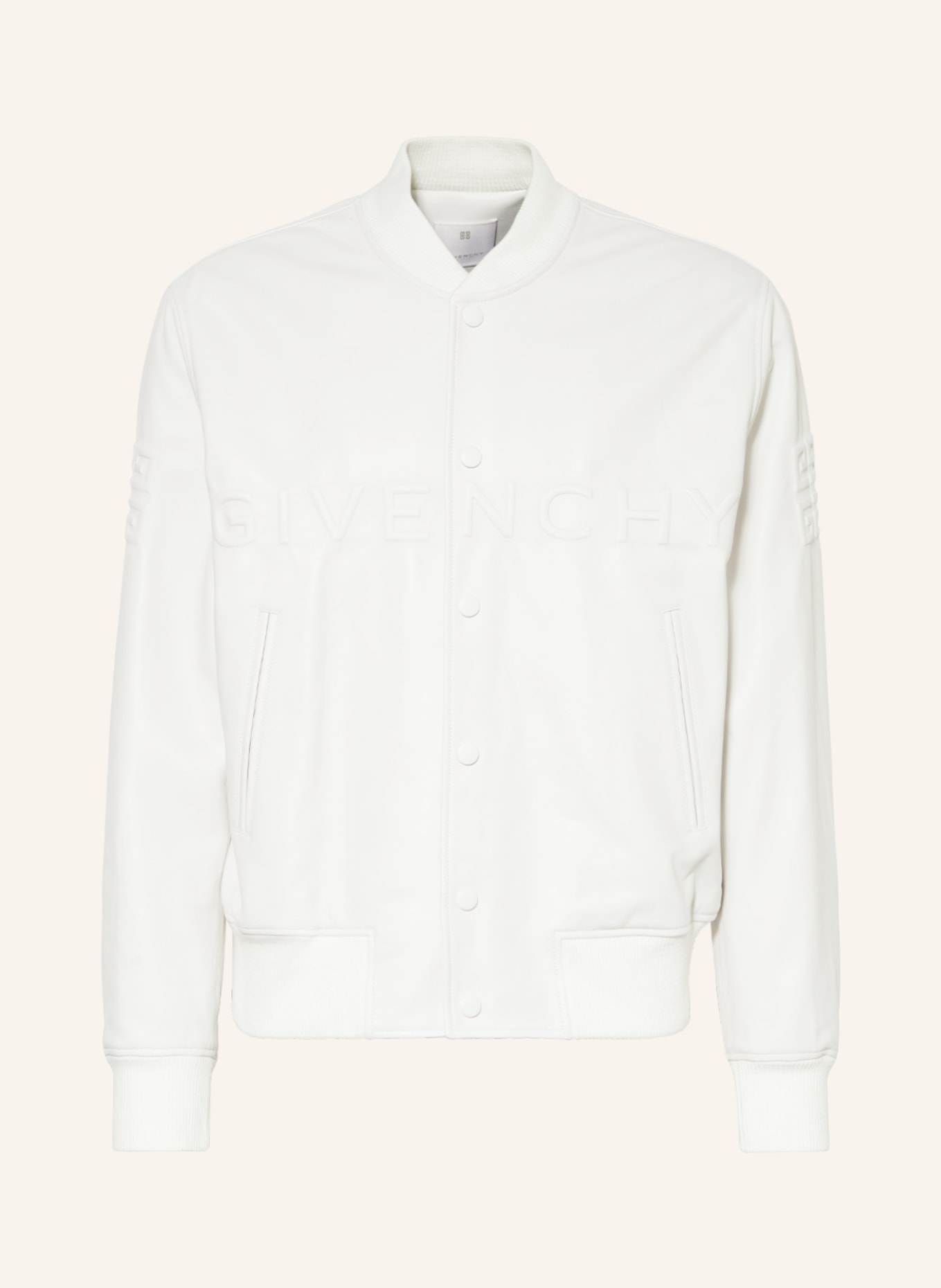 GIVENCHY Leather jacket, Color: WHITE(Image null)
