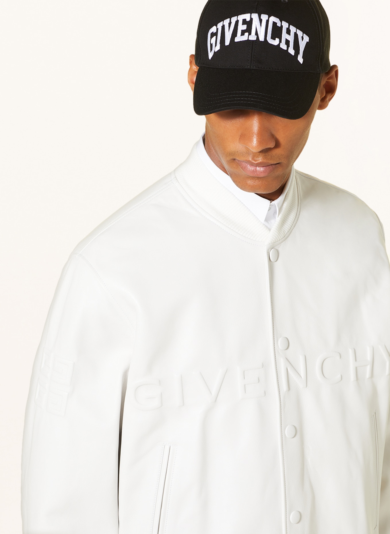 GIVENCHY Leather jacket, Color: WHITE (Image 4)