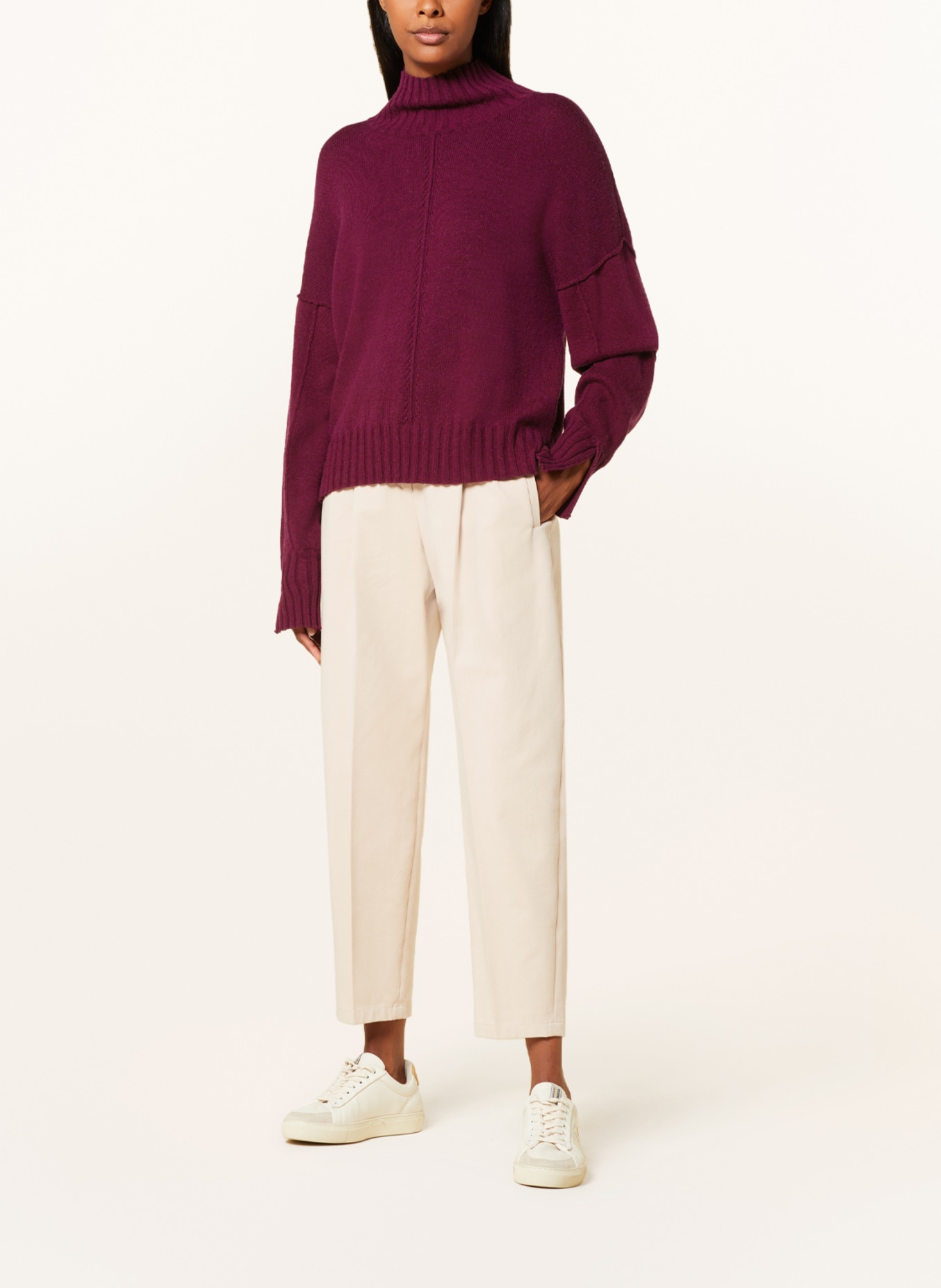 MRS & HUGS Pullover mit Cashmere, Farbe: DUNKELROT (Bild 2)