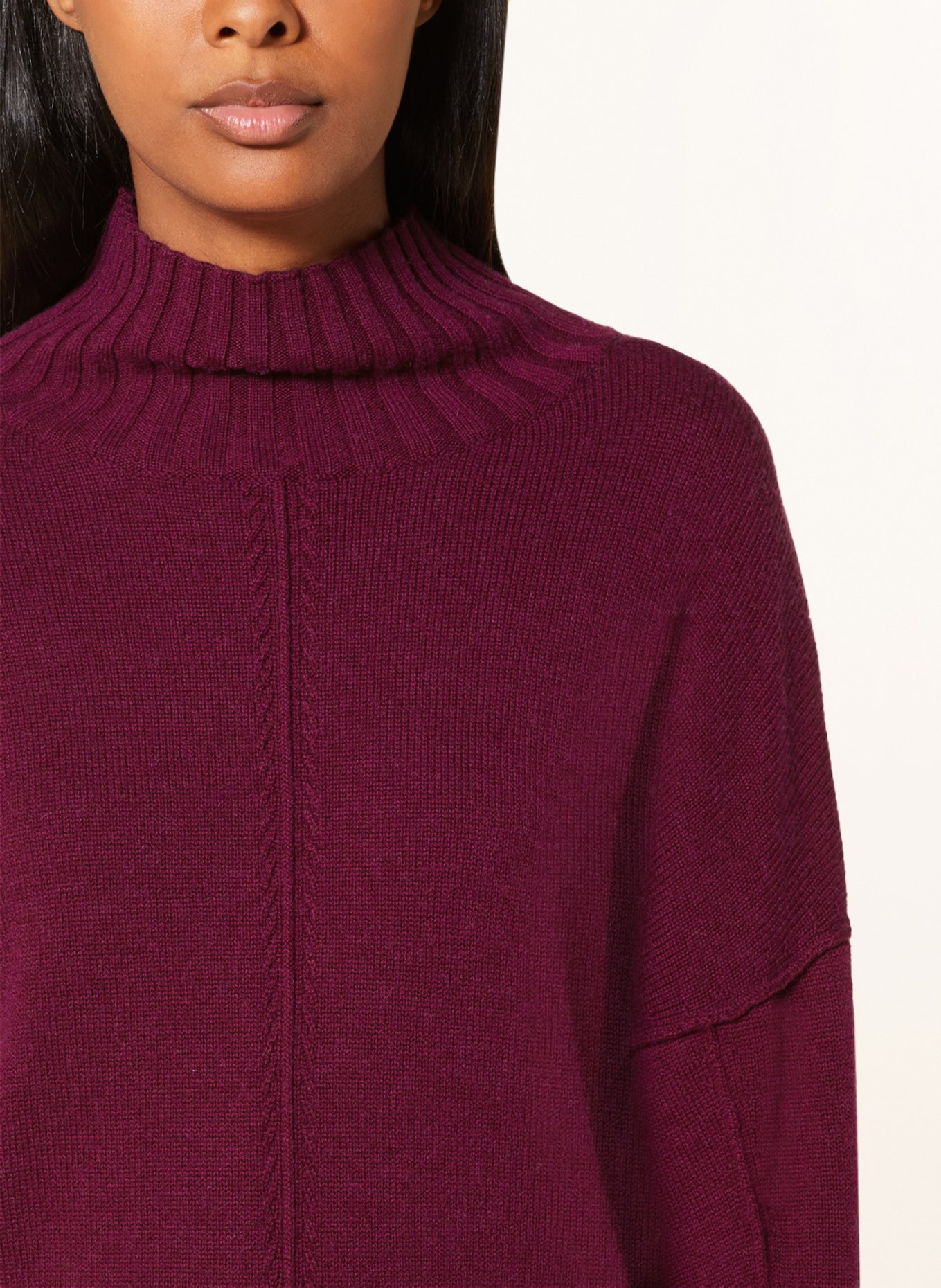 MRS & HUGS Sweater with cashmere, Color: DARK RED (Image 4)