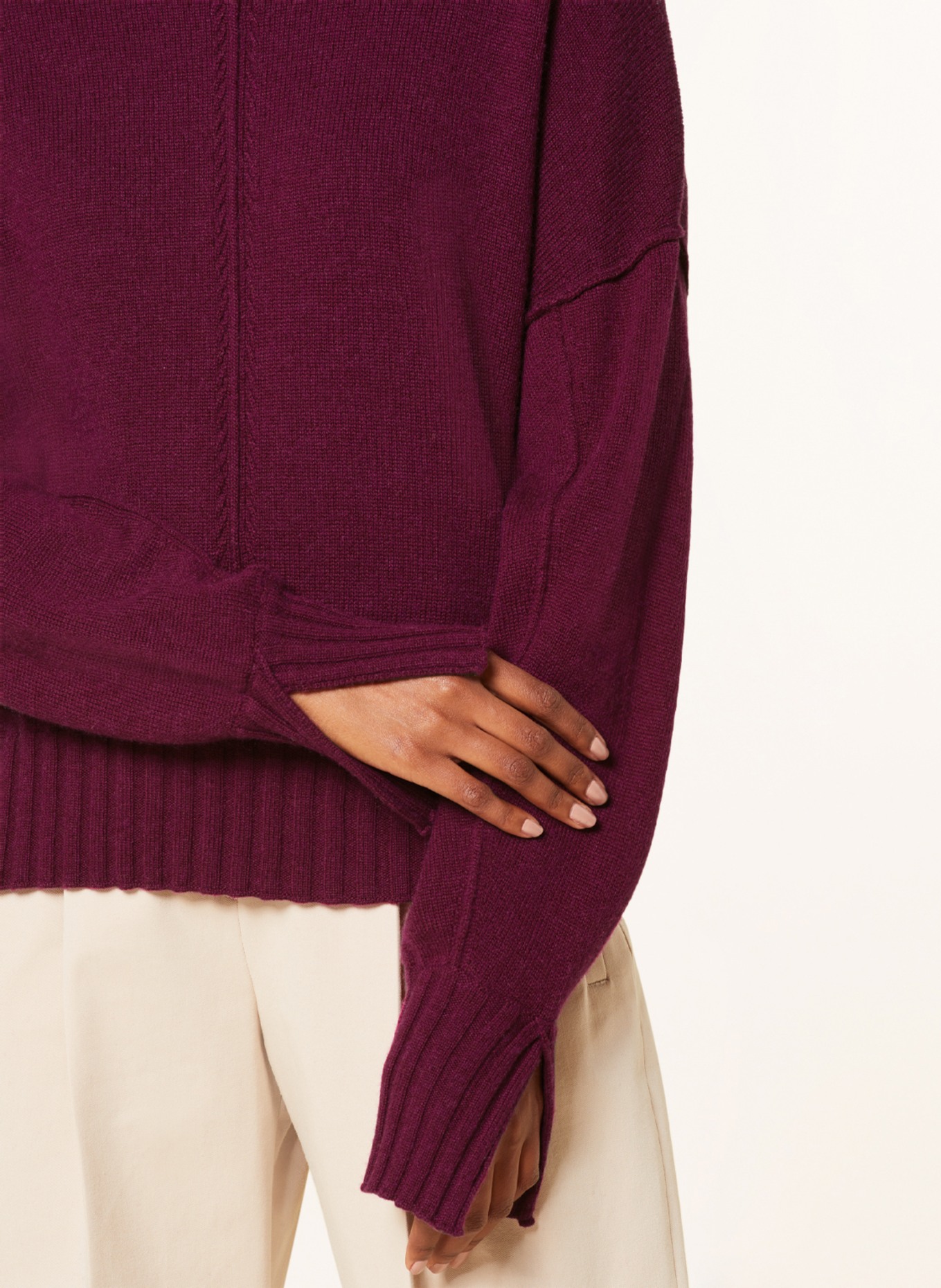 MRS & HUGS Pullover mit Cashmere, Farbe: DUNKELROT (Bild 5)