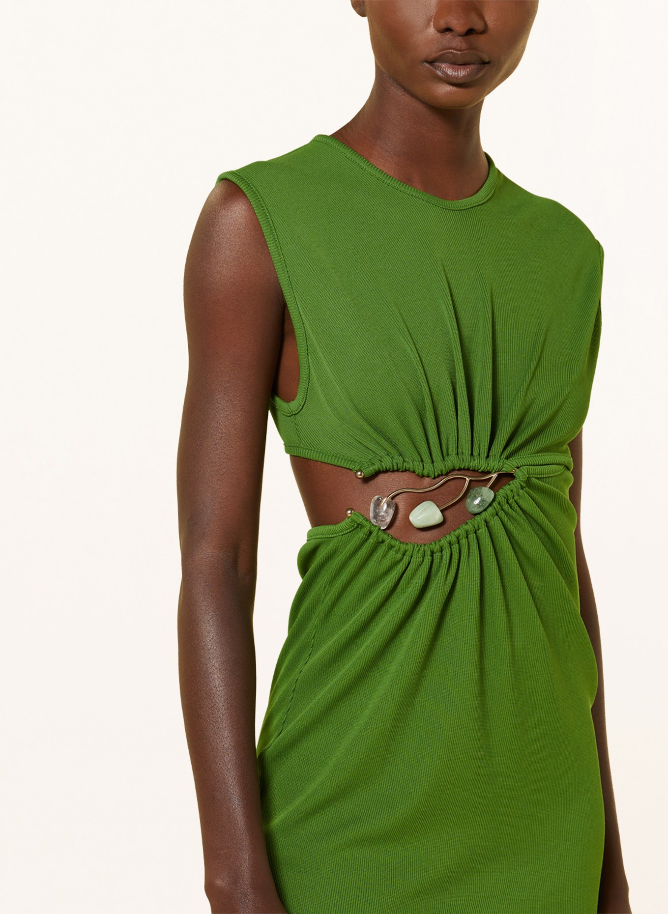 CHRISTOPHER ESBER Dress with cut-out and decorative gems, Color: GREEN (Image 4)