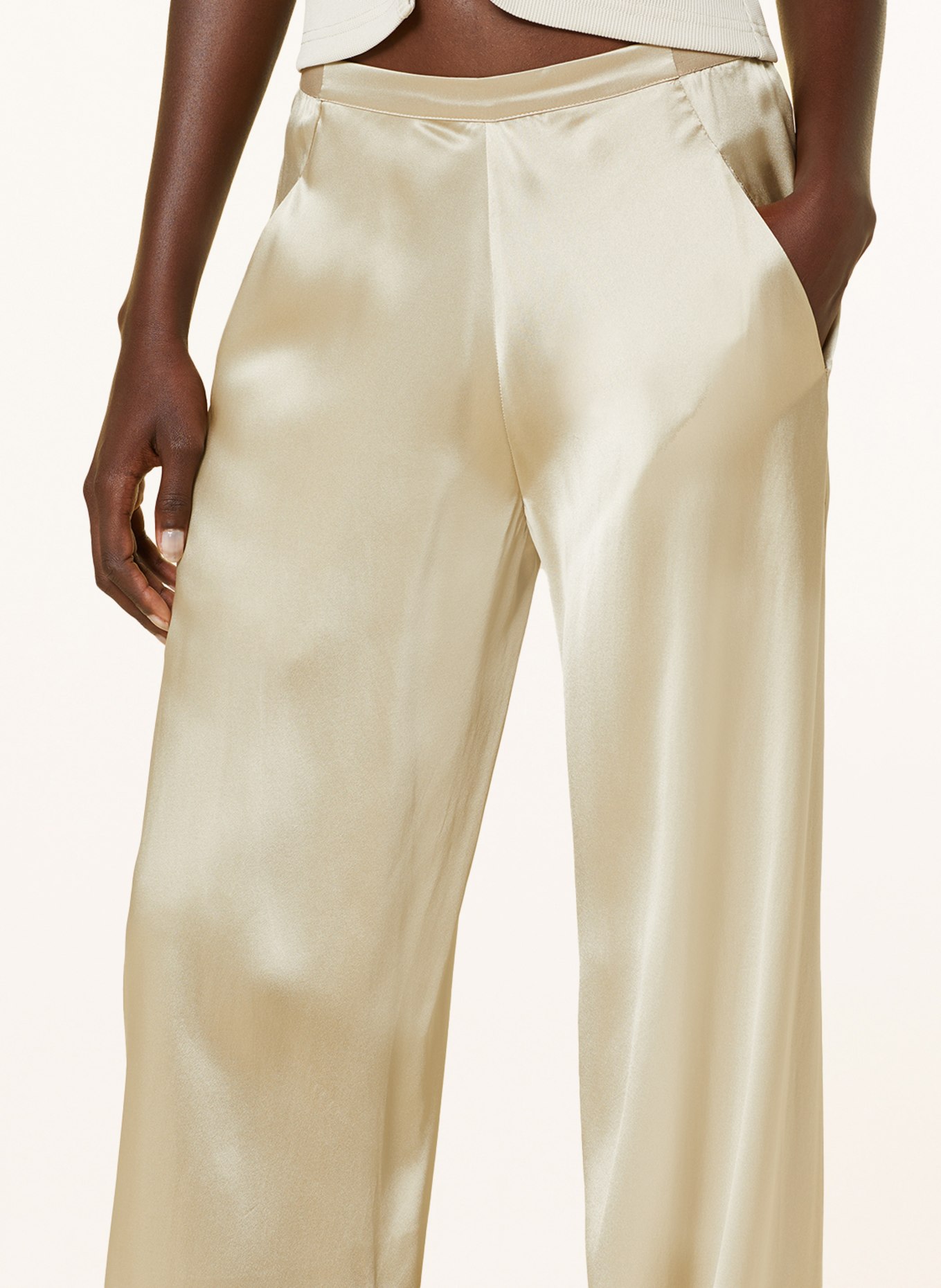 CHRISTOPHER ESBER Silk pants BIAS, Color: LIGHT GREEN (Image 5)