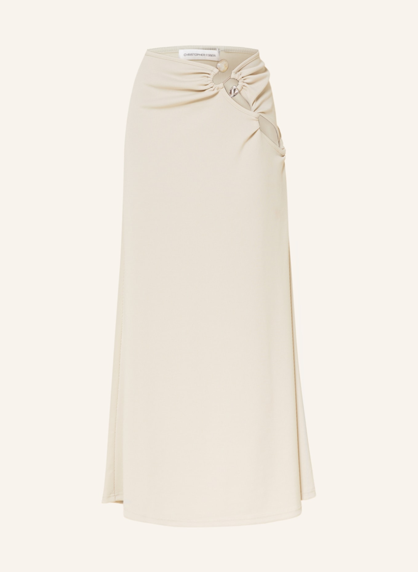 CHRISTOPHER ESBER Skirt CHASM CAY with cut-outs, Color: CREAM (Image 1)