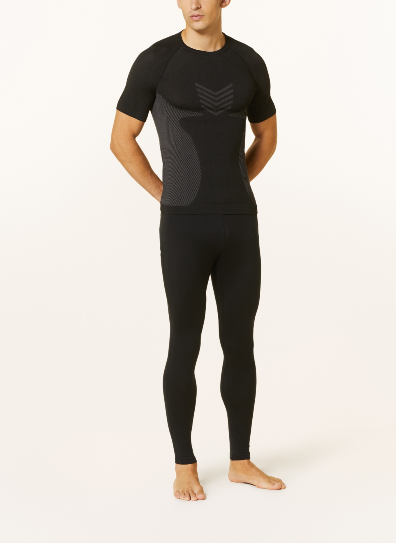 me°ru' Functional underwear shirt ANVIK, Color: BLACK/ GRAY (Image 2)